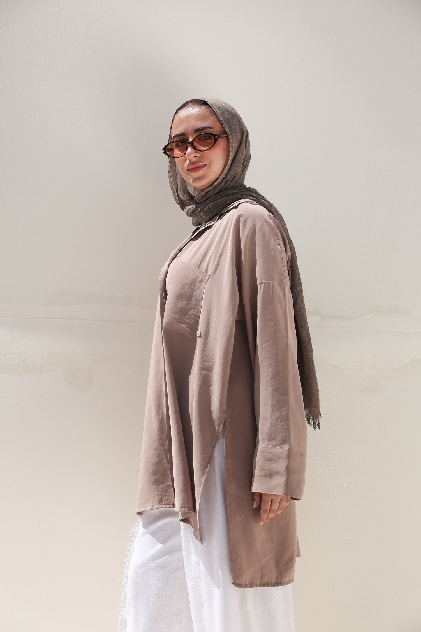 Breeze Crossover Shirt in Café
