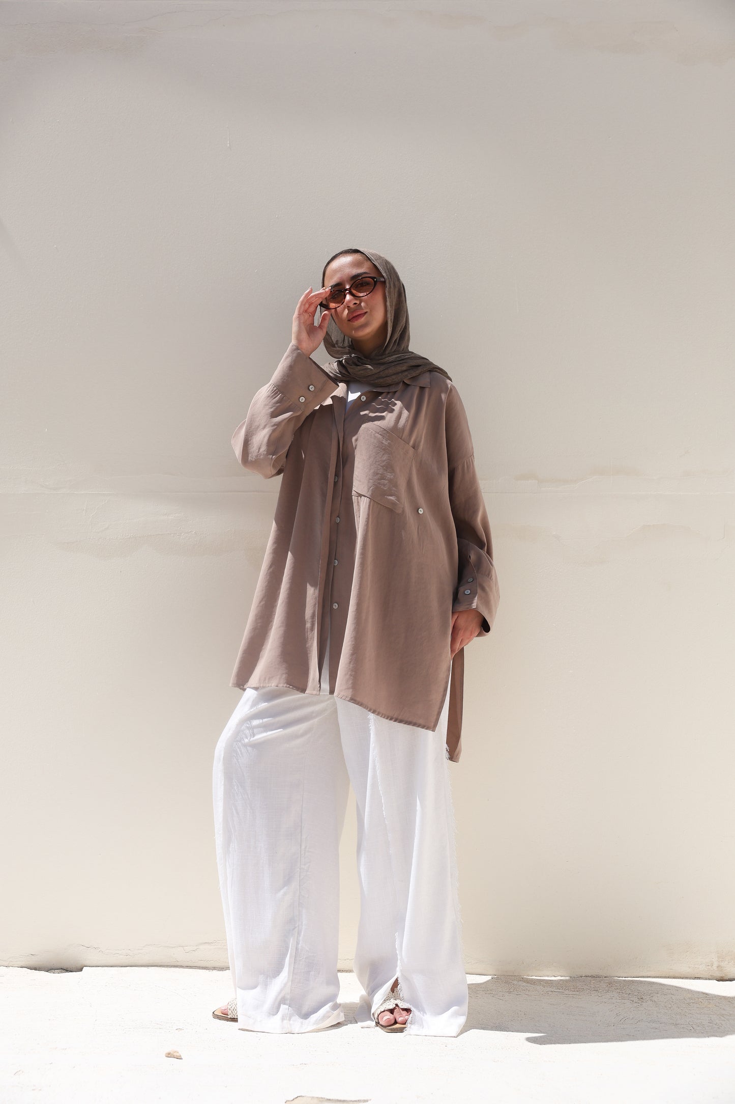 Breeze Crossover Shirt in Café
