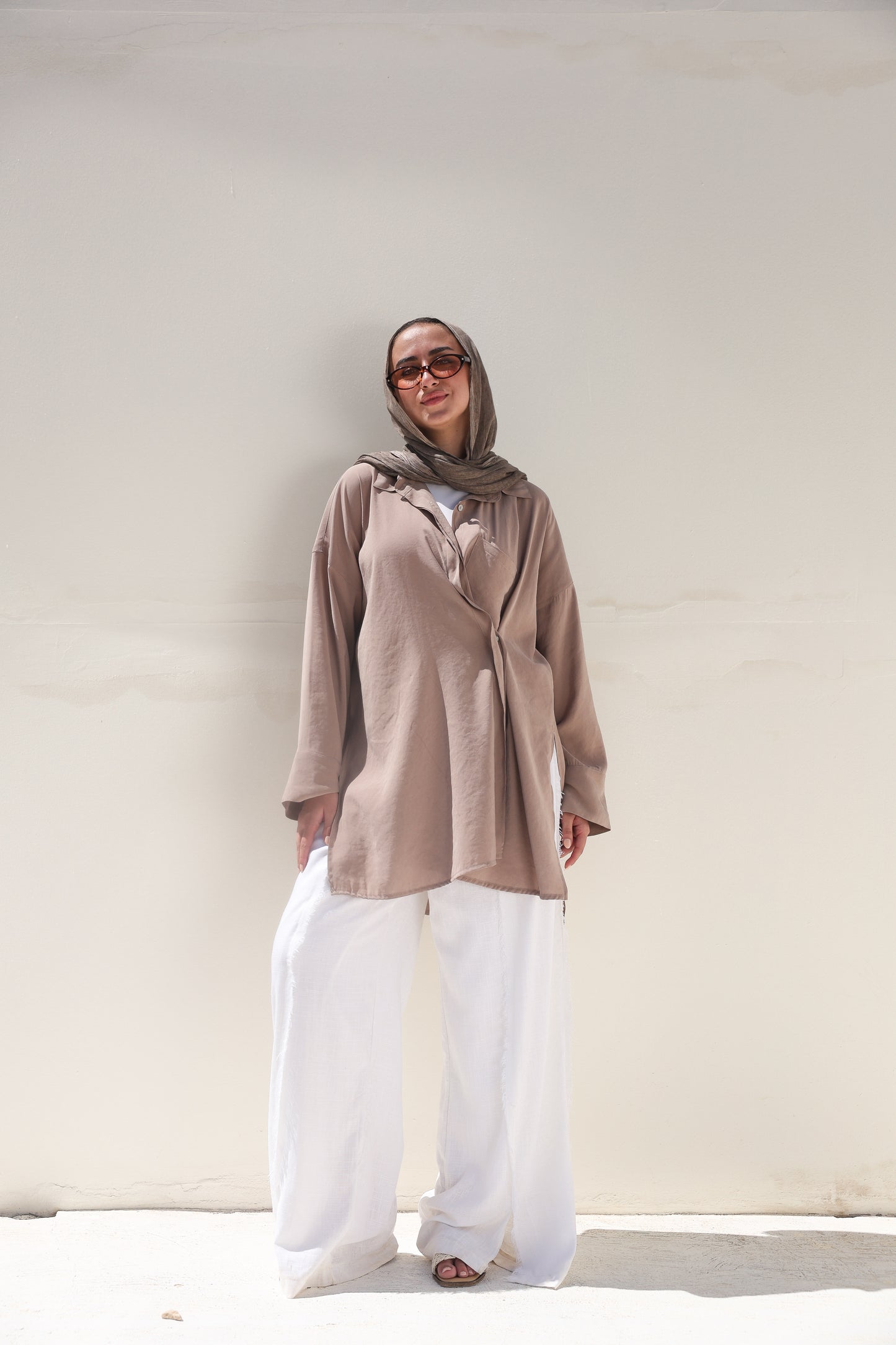 Breeze Crossover Shirt in Café