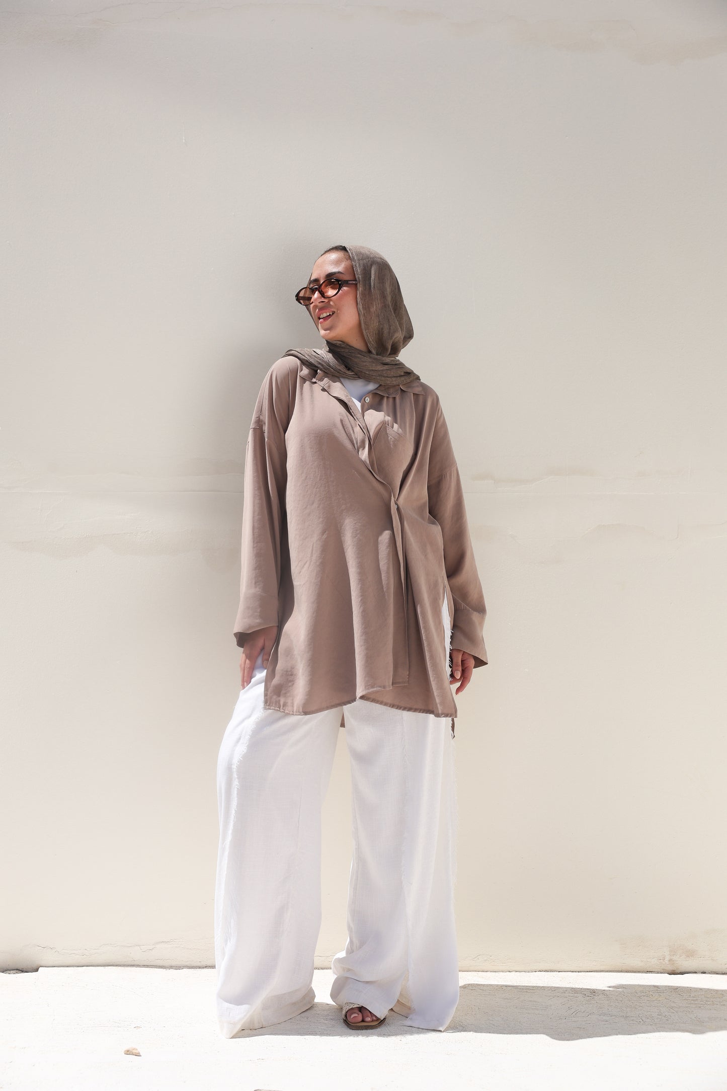 Breeze Crossover Shirt in Café