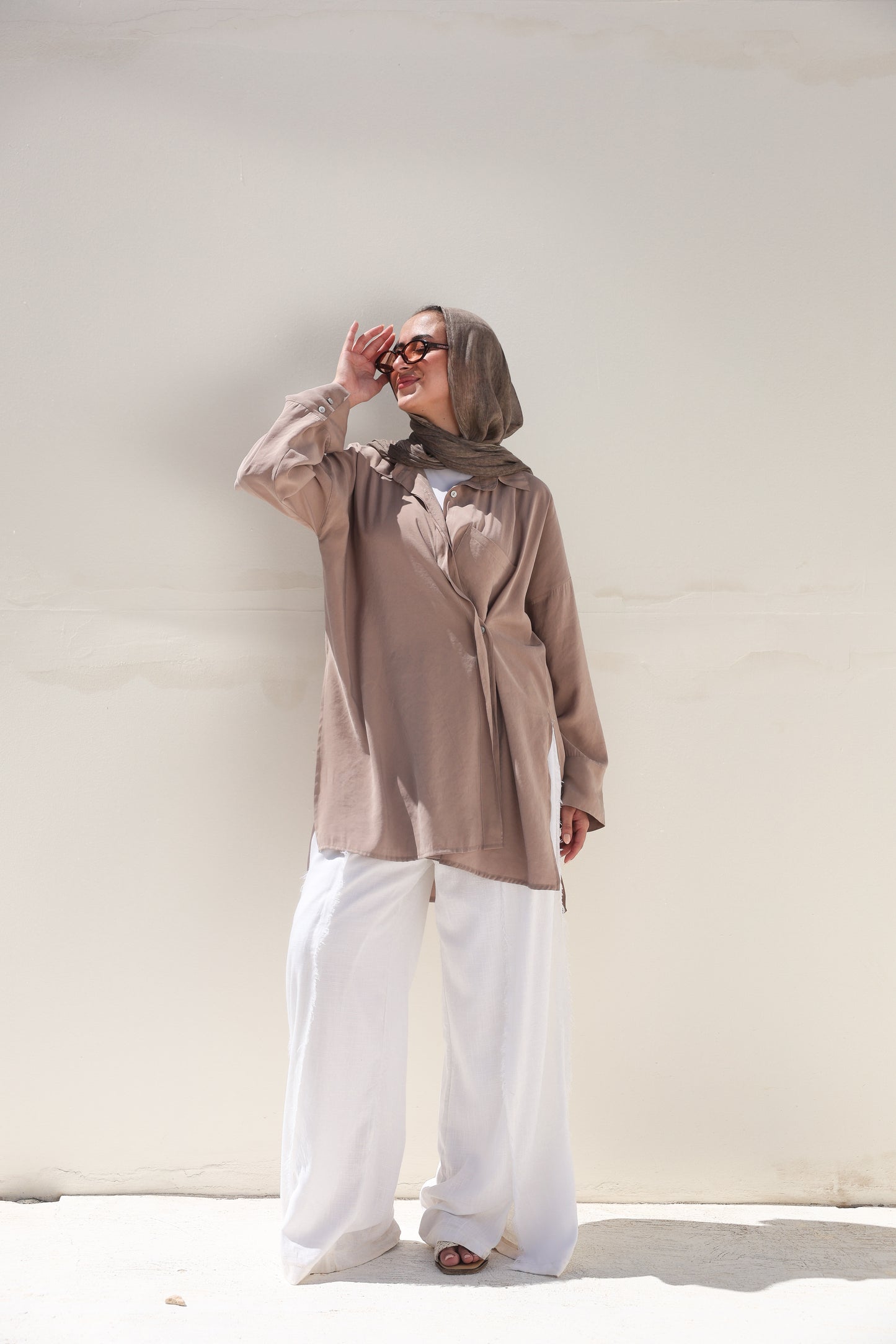 Breeze Crossover Shirt in Café