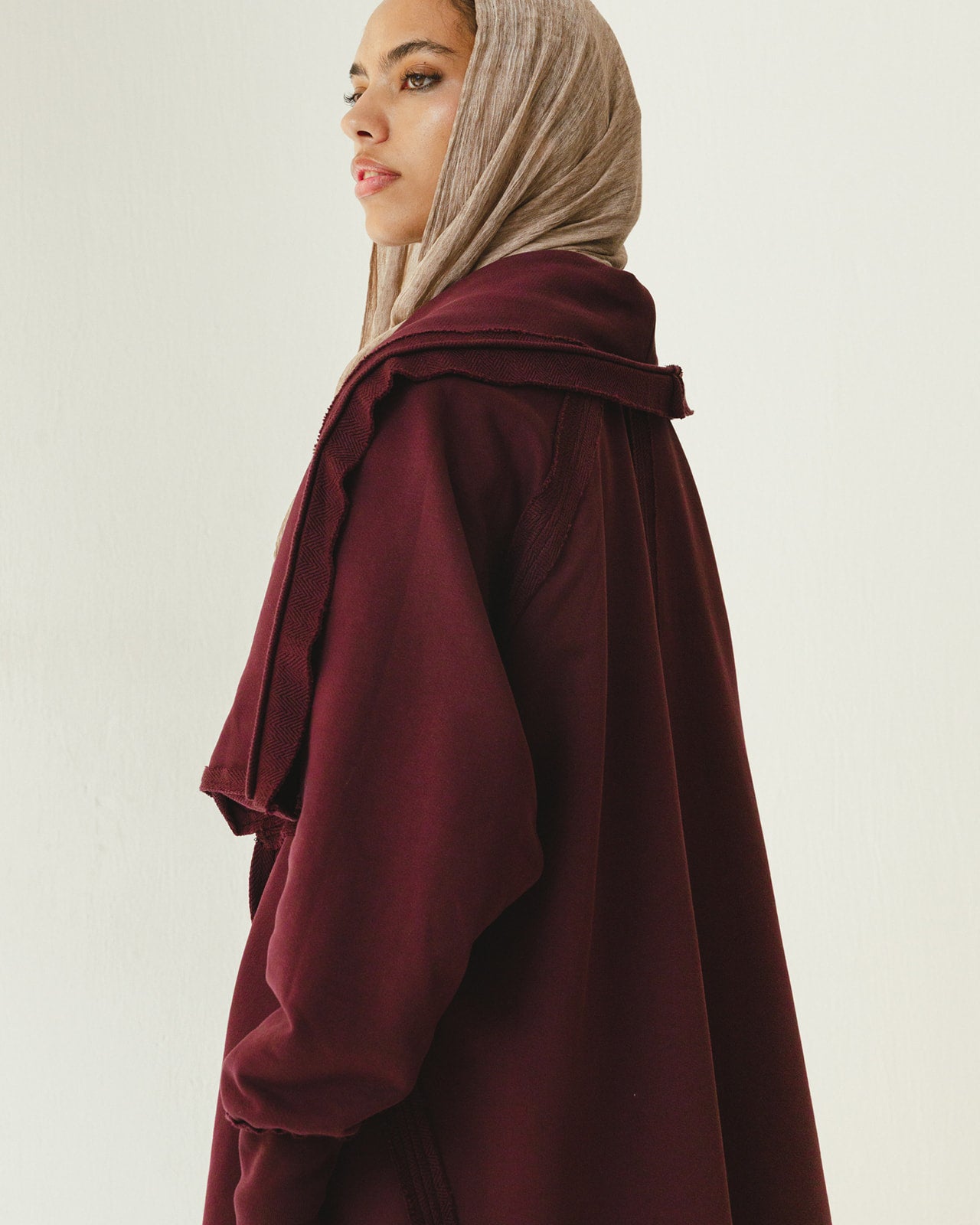 Cozy Flowy Reversible Cardigan Set in Burgundy ( Pre-Order)