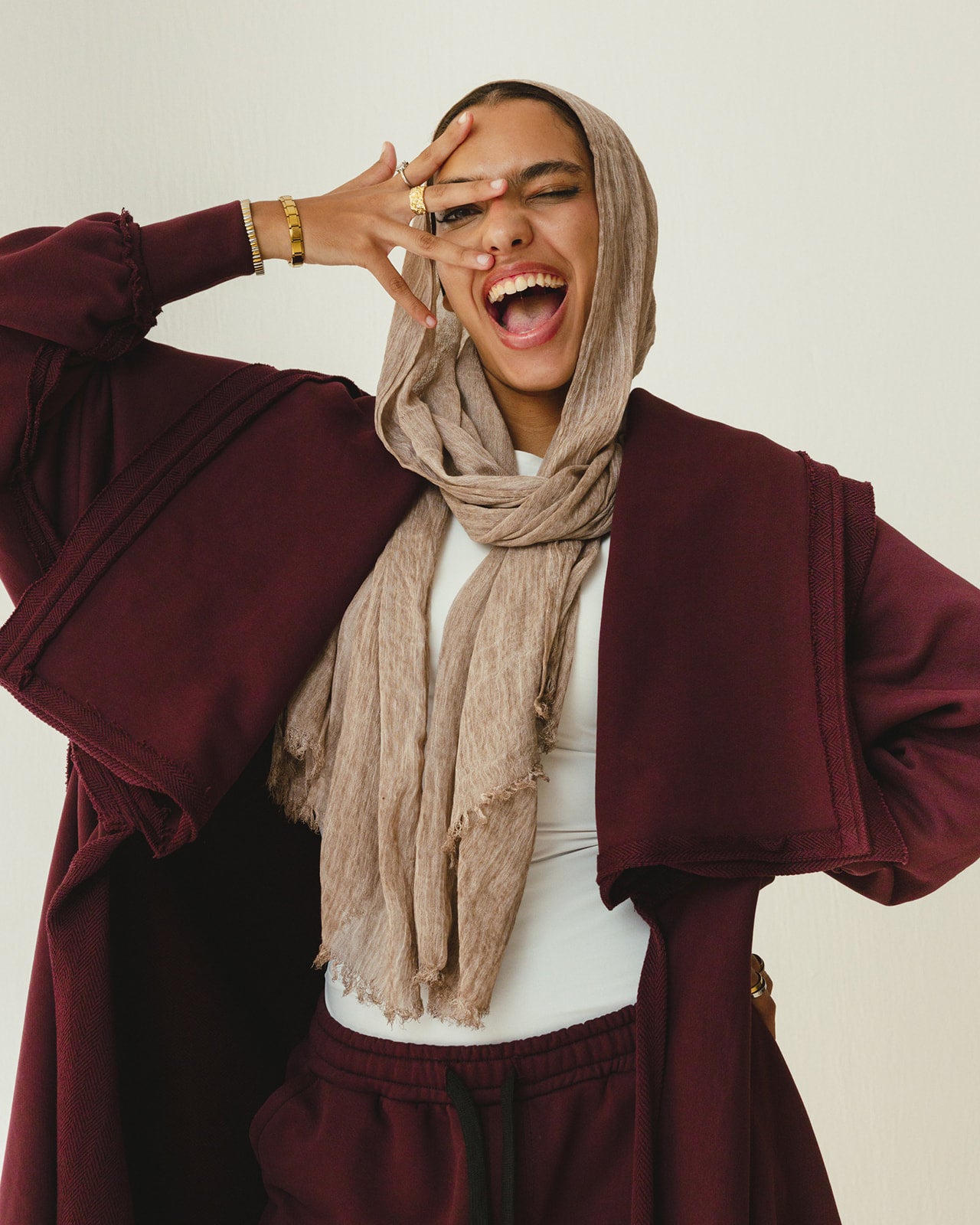 Cozy Flowy Reversible Cardigan Set in Burgundy ( Pre-Order)