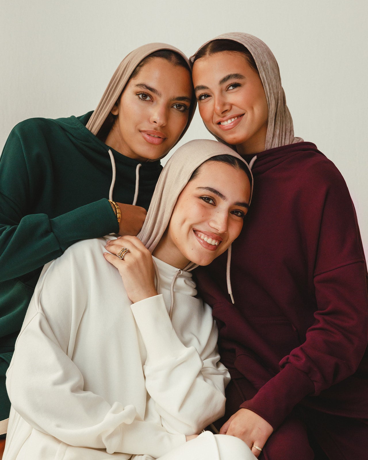 Tracksuit Hoodie Set in Burgundy