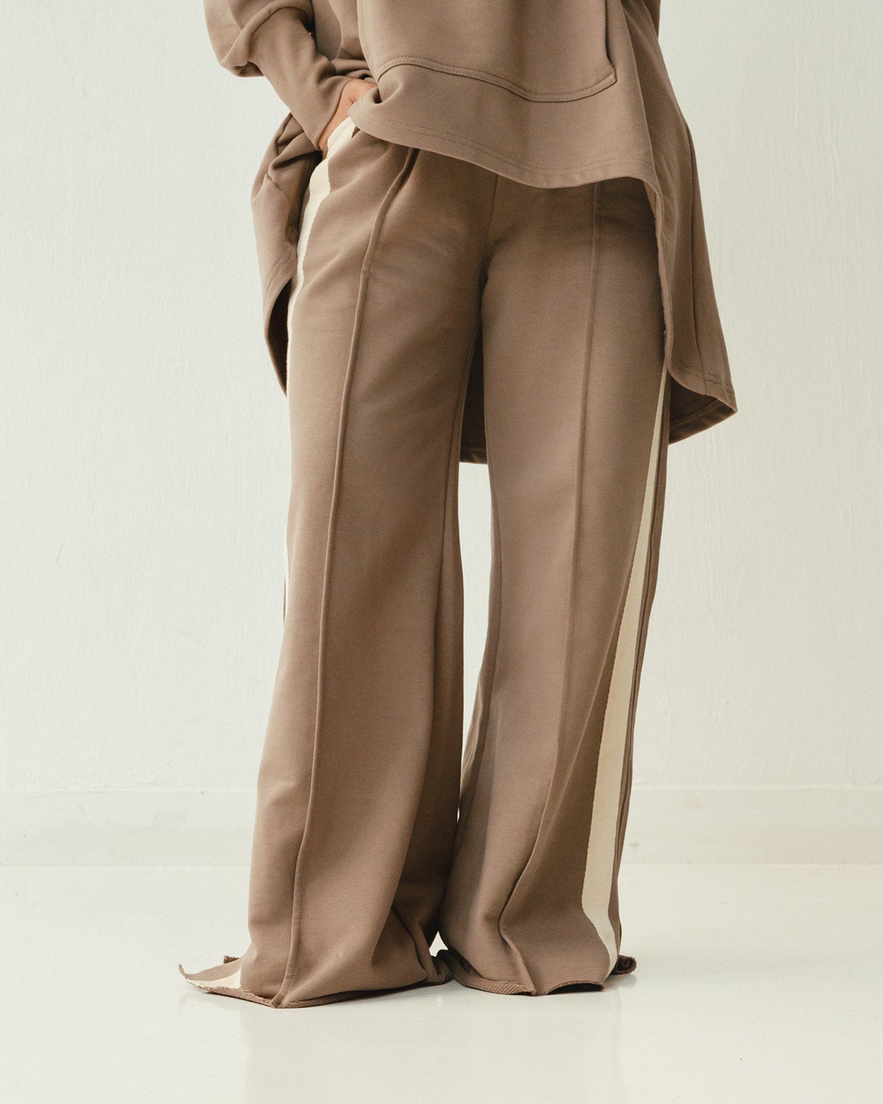 Tracksuit Hoodie Set in Coffee