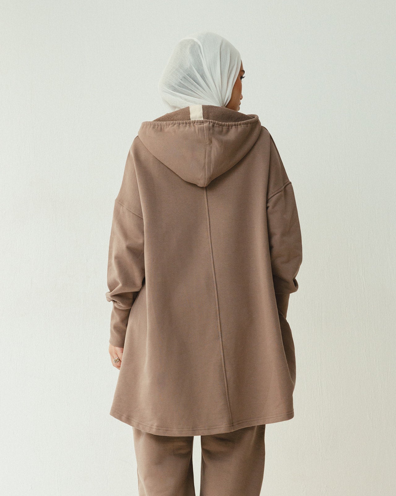 Tracksuit Hoodie Set in Coffee