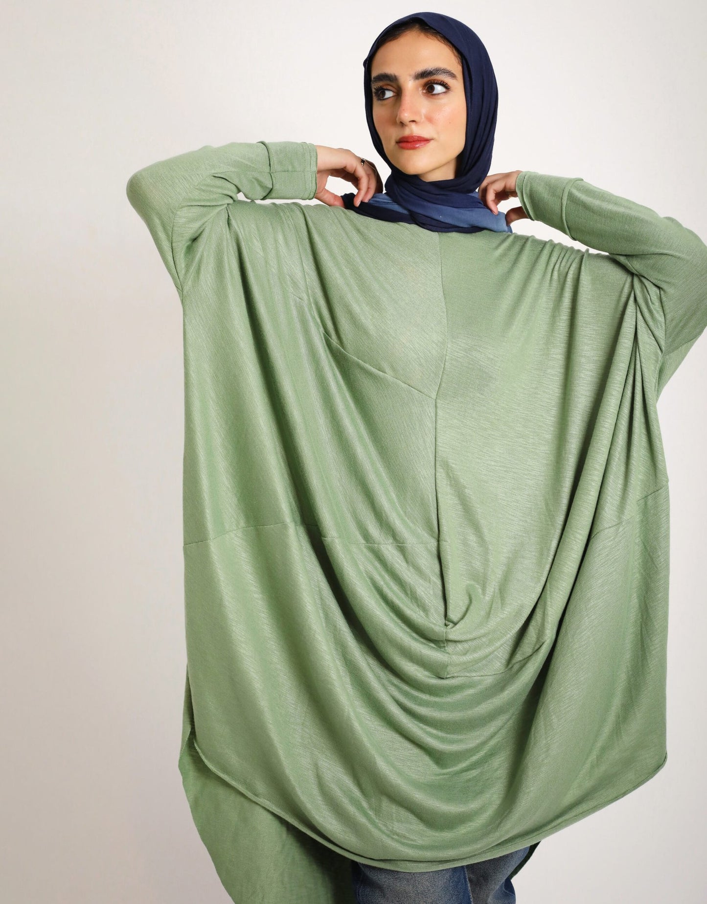 Front Drapee Top in Mint