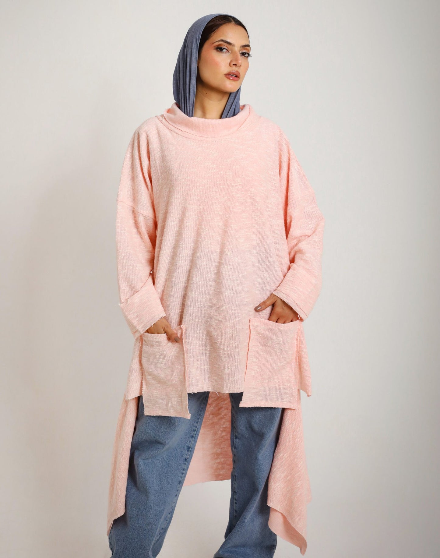 Asymmetrical Pockets Pullover