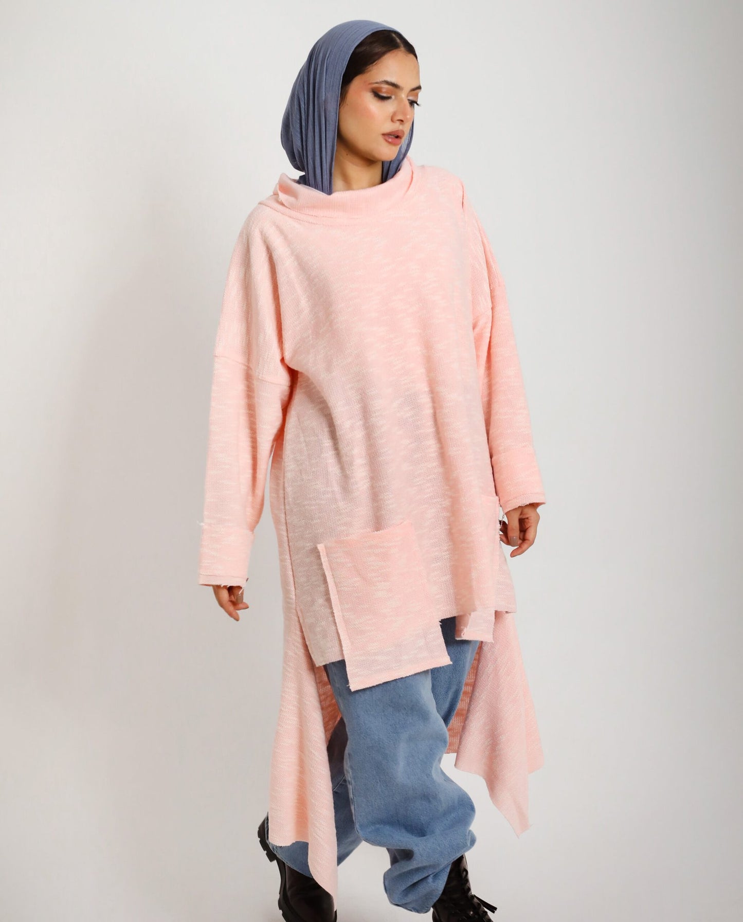 Asymmetrical Pockets Pullover