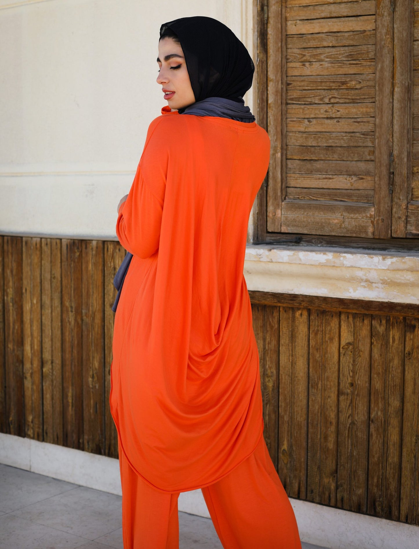 Orange Back Drapee Set