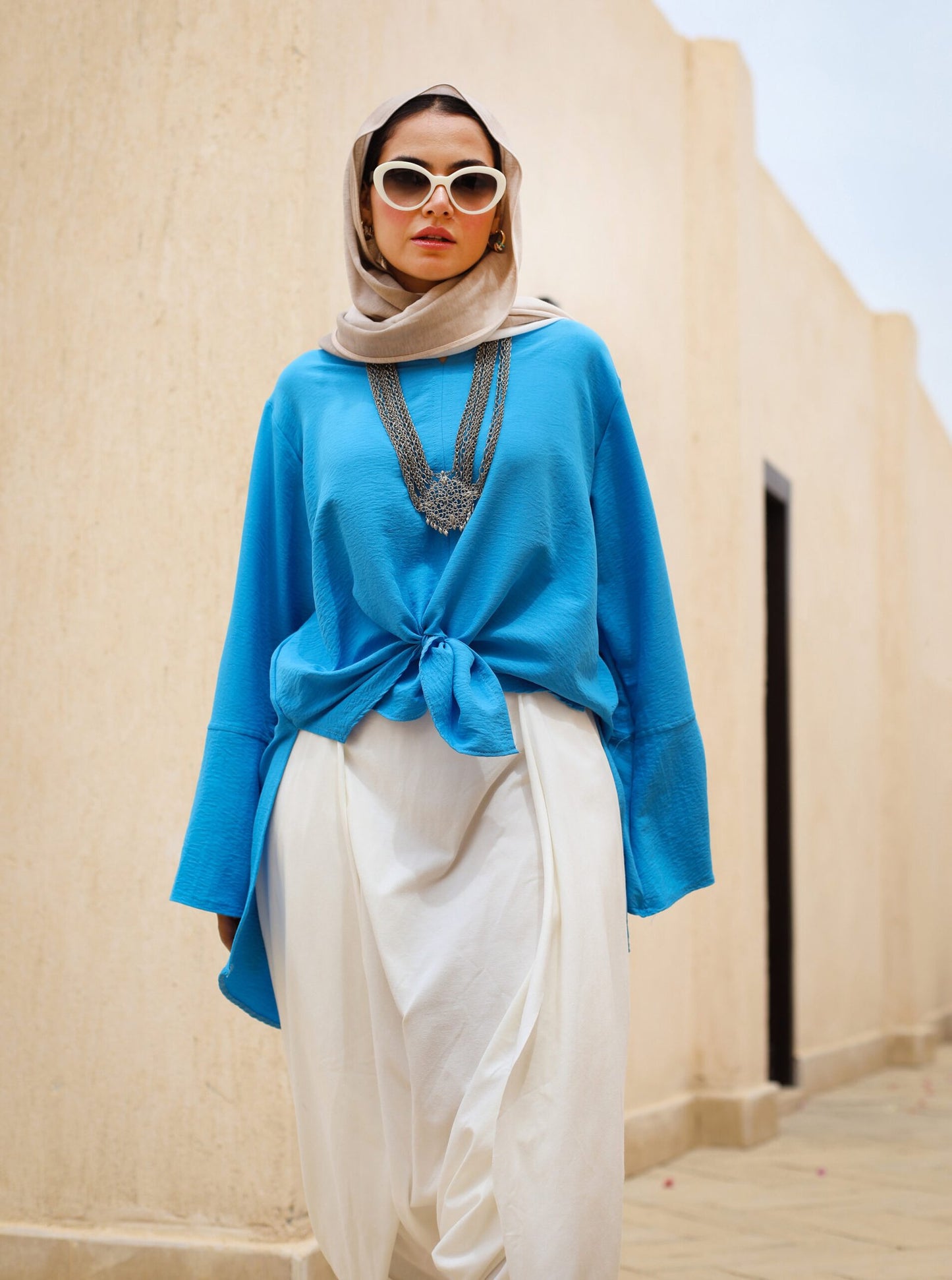 Multiway Blouse in Turquoise