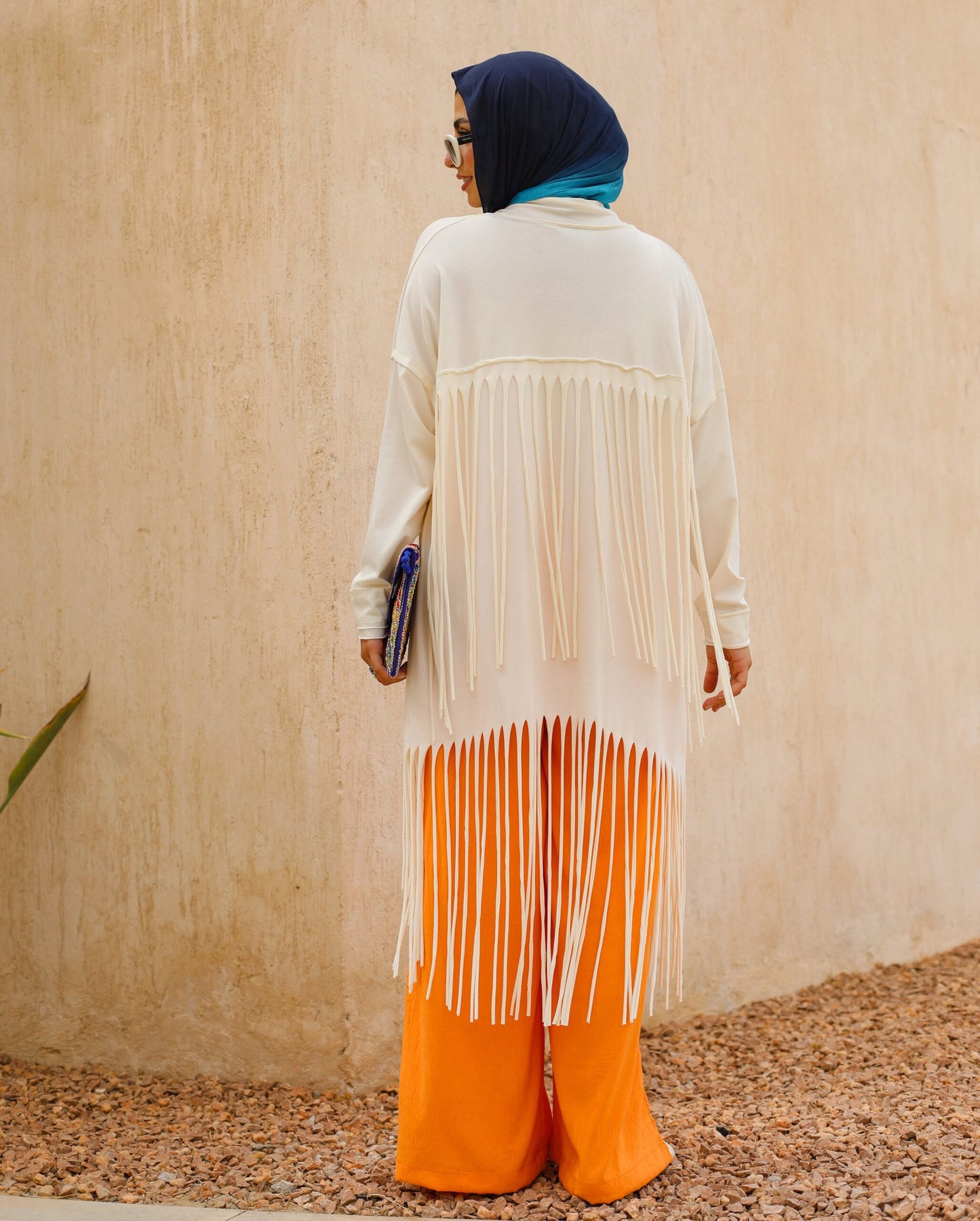 Fringes Cardigan in Off White