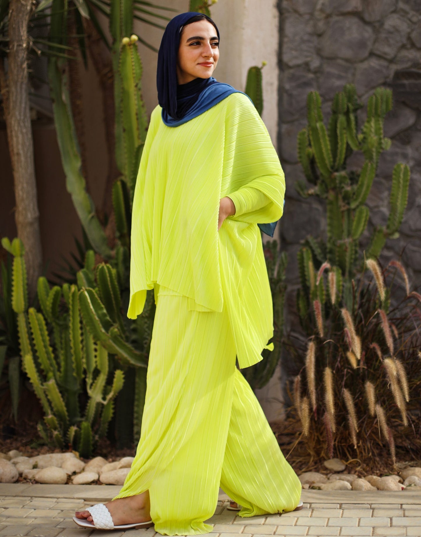 Lime Plisse Set