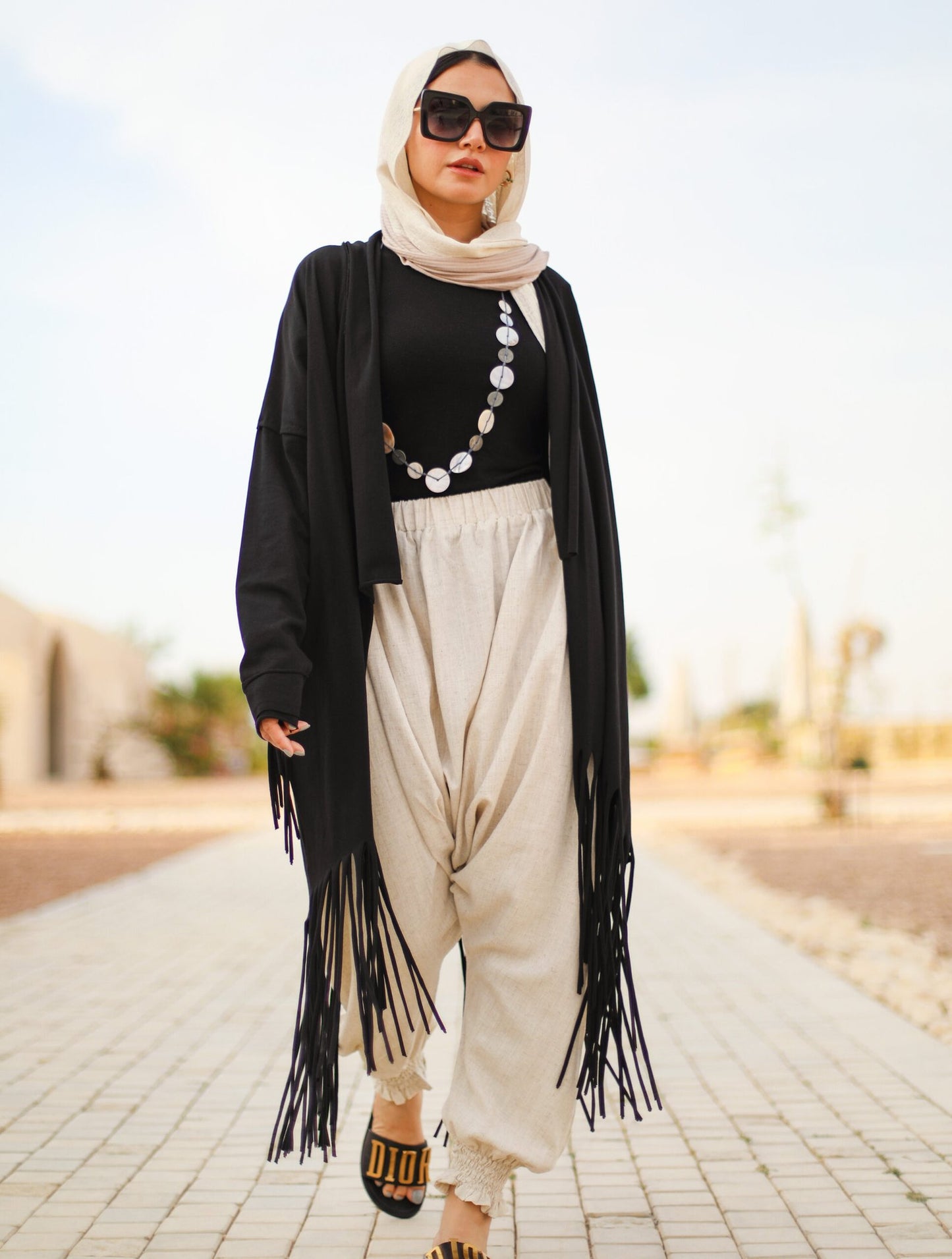 Fringes Cardigan in Black