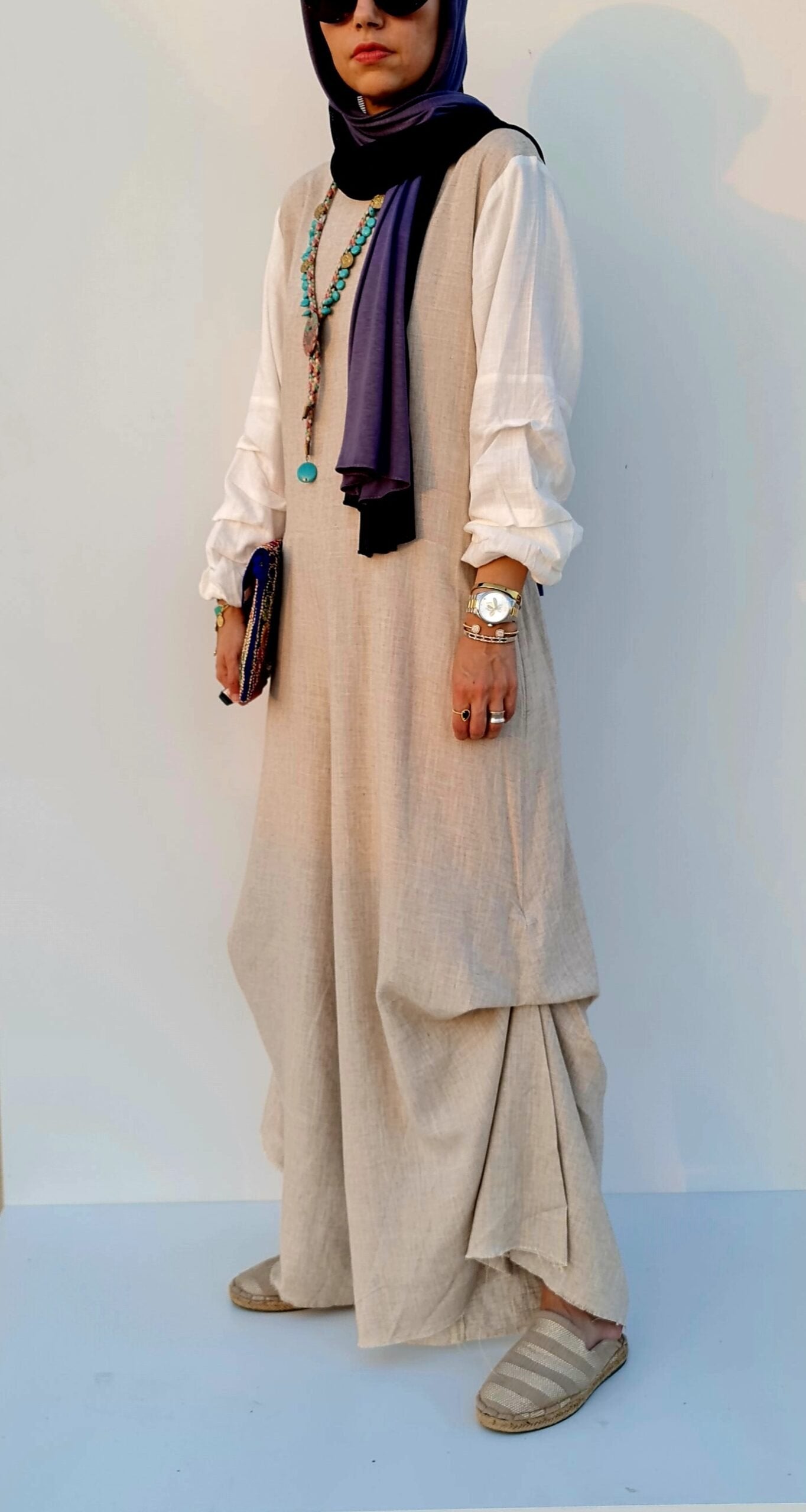 Linen Jumpsuit in beige