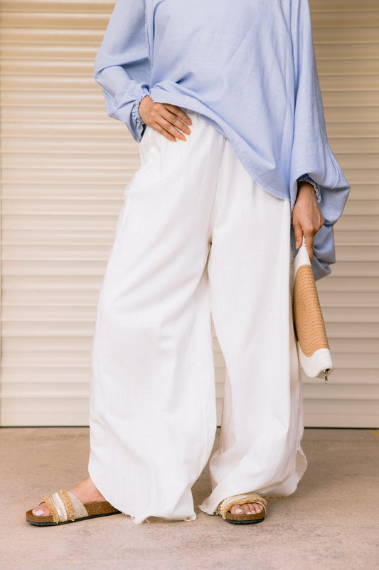 Linen white pants