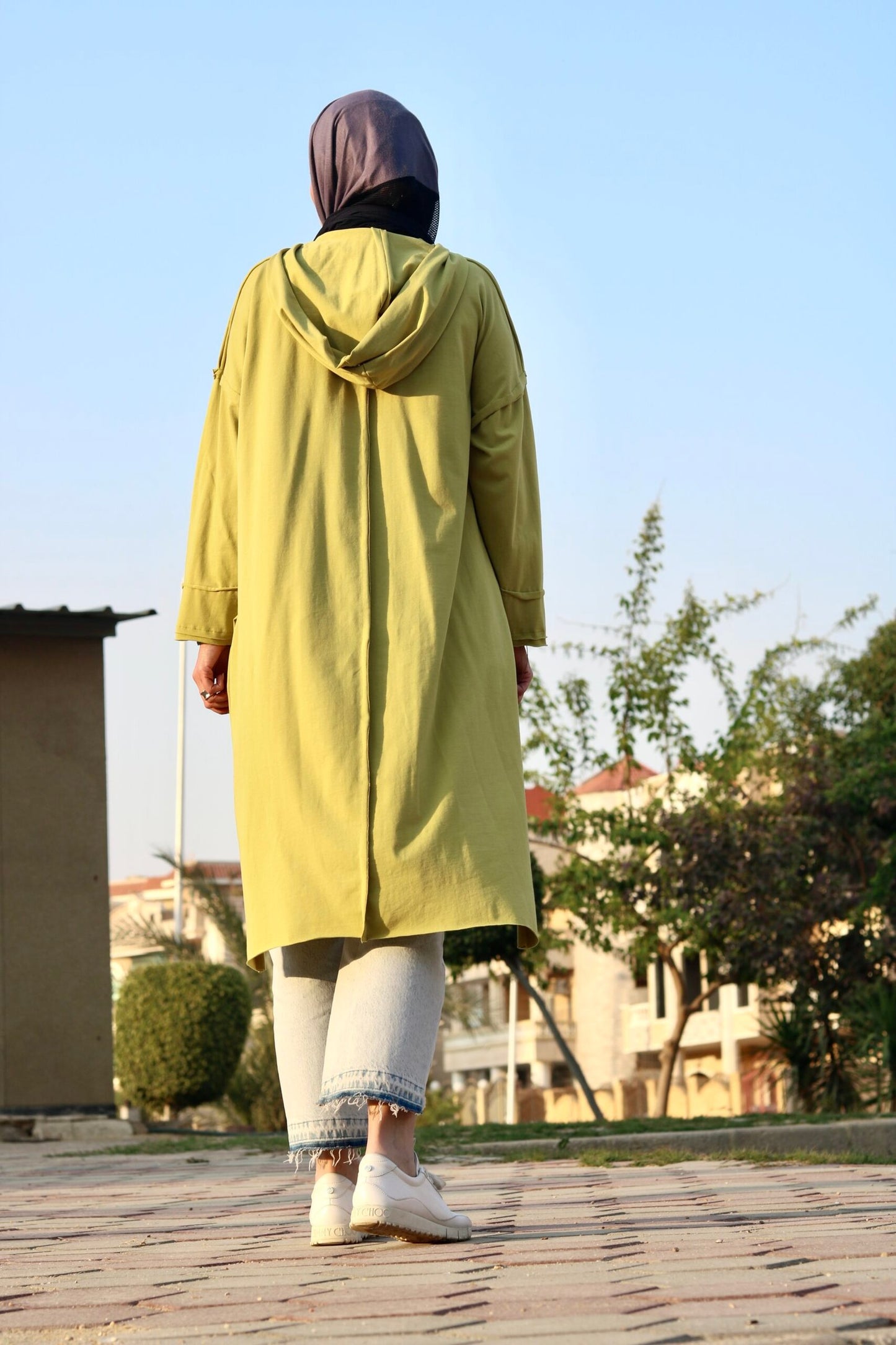 Multiway hoodie top in green