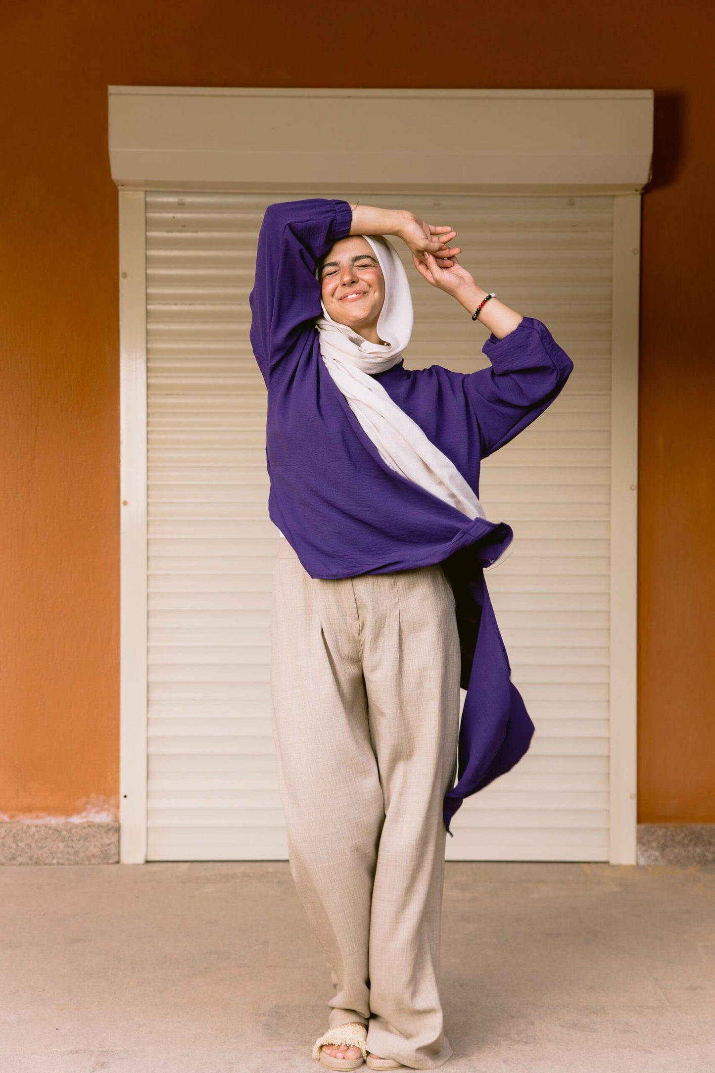 Linen Slab pants in beige