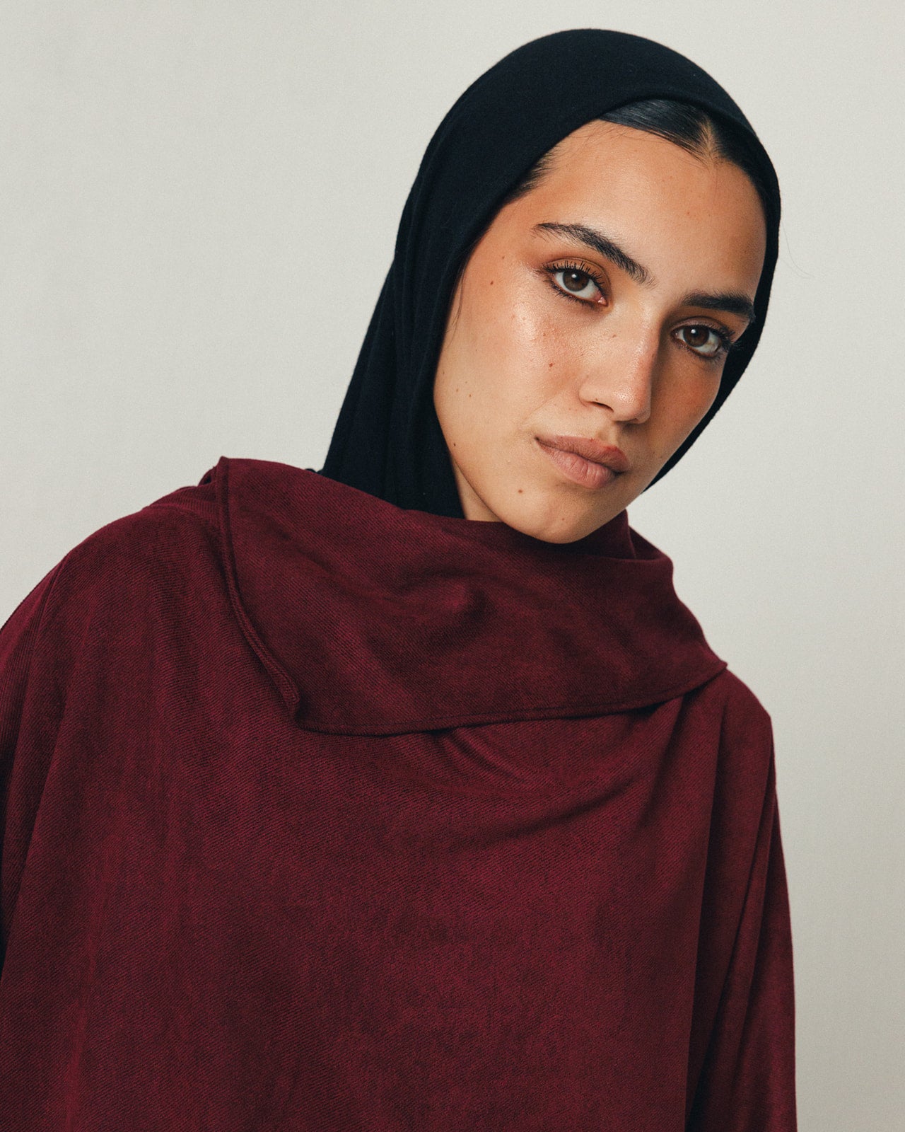 Turtle Neck Top in Burgundy