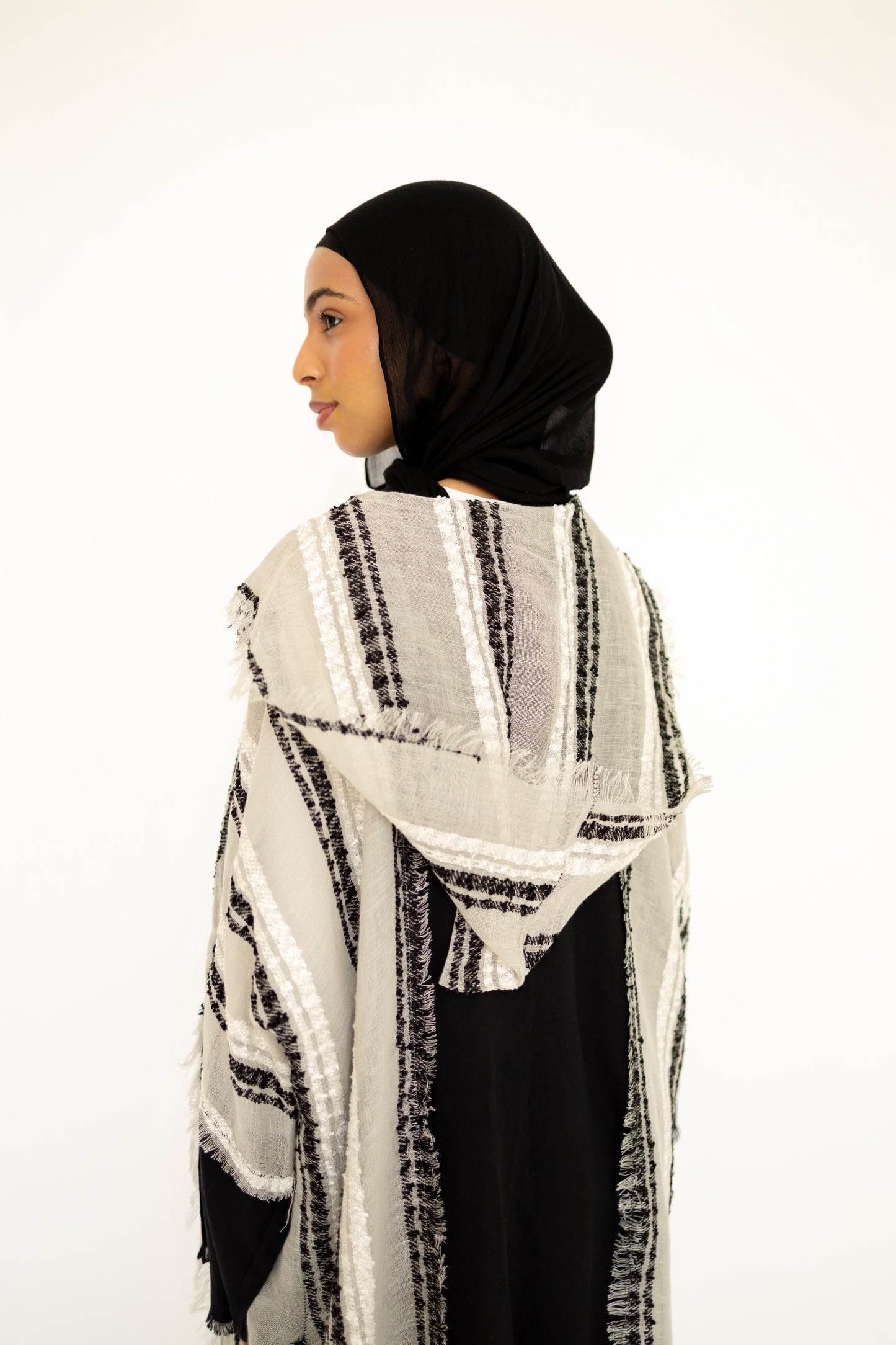 Bold Linen Kimono in Ivory