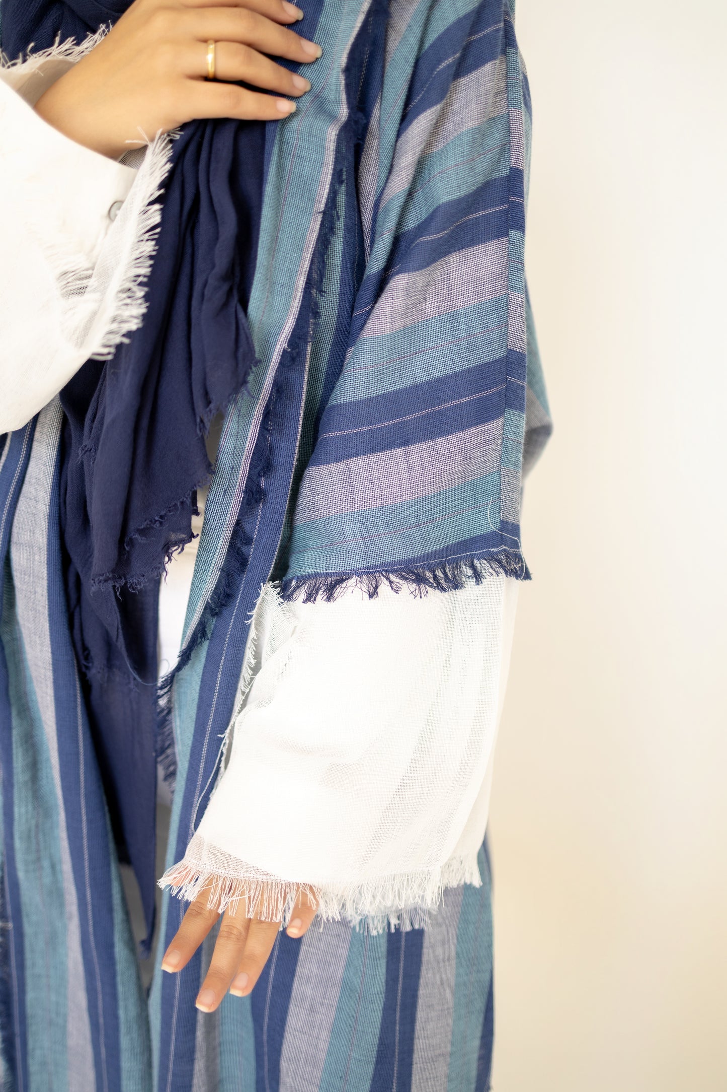 Bold Linen Kimono in Blue