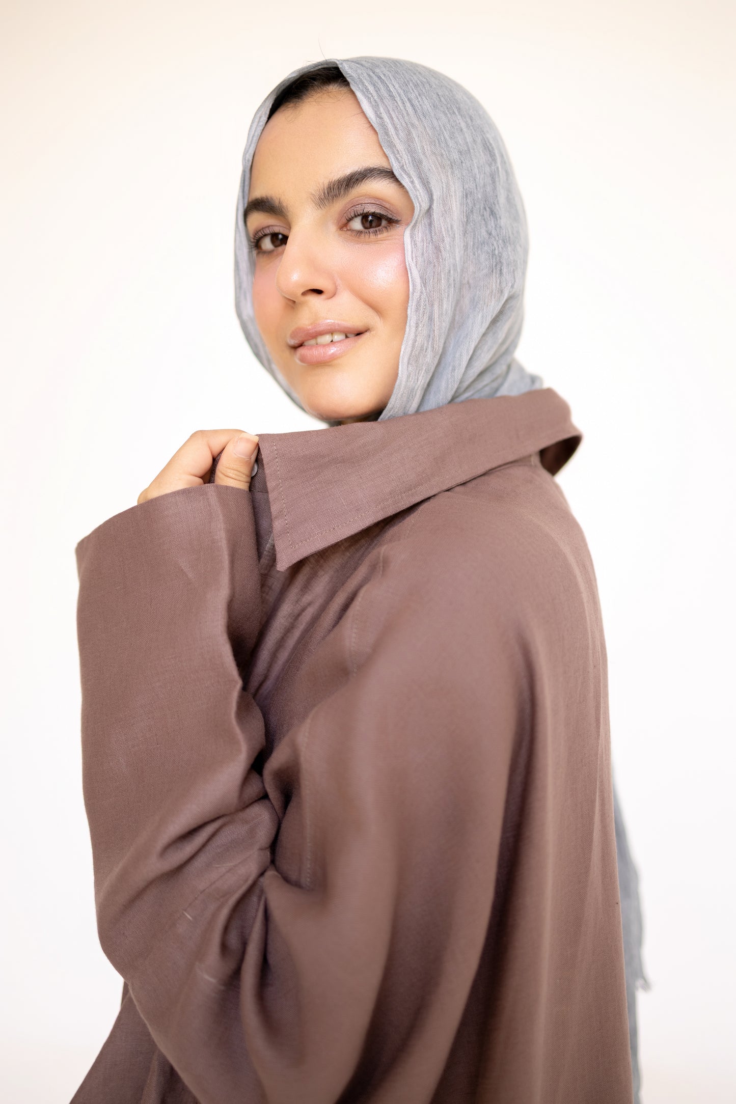 Flowy Oversized Linen Shirt in Chocolate