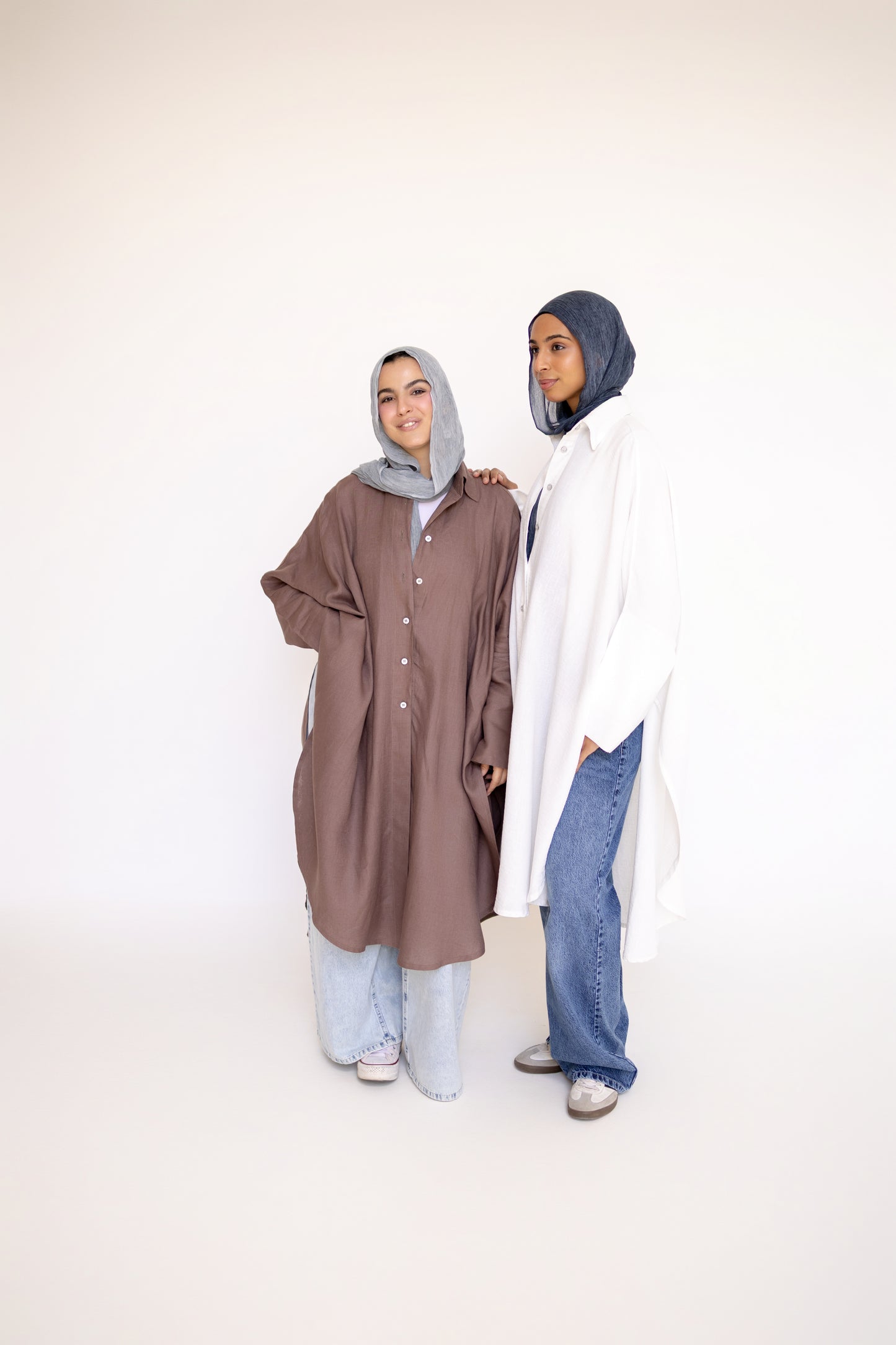 Flowy Oversized Linen Shirt in Chocolate