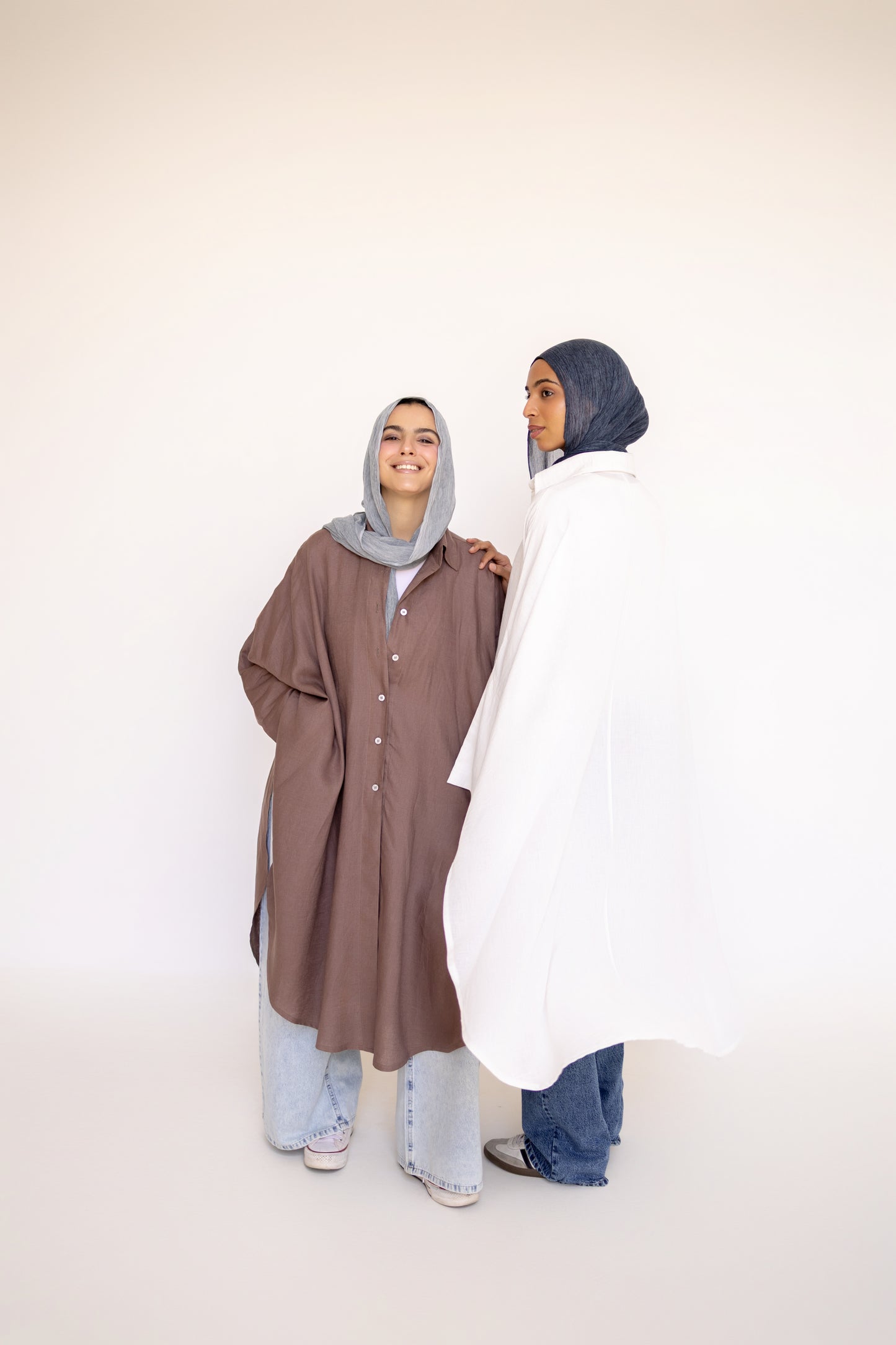 Flowy Oversized Linen Shirt in Chocolate