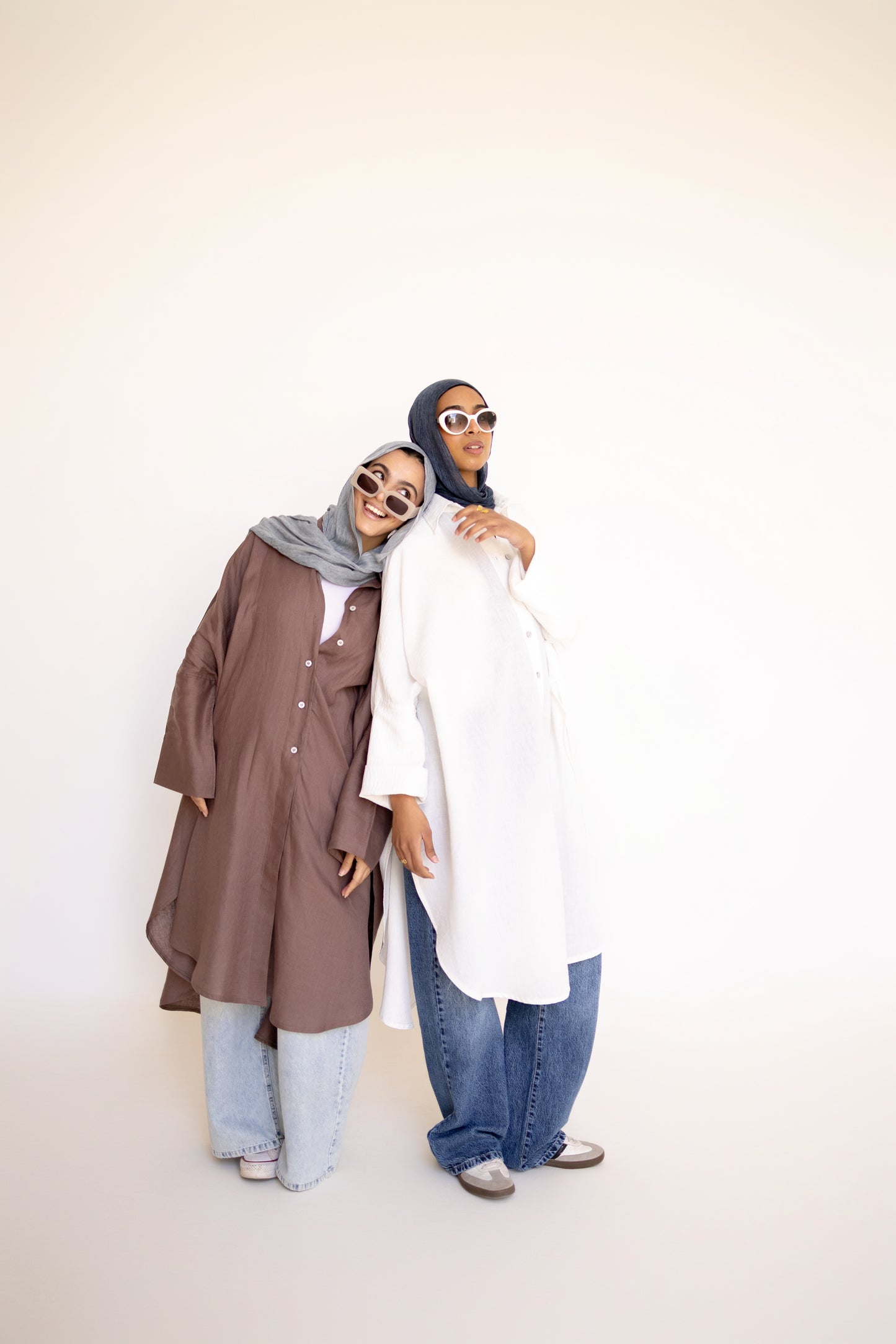 Flowy Oversized Linen Shirt in Chocolate