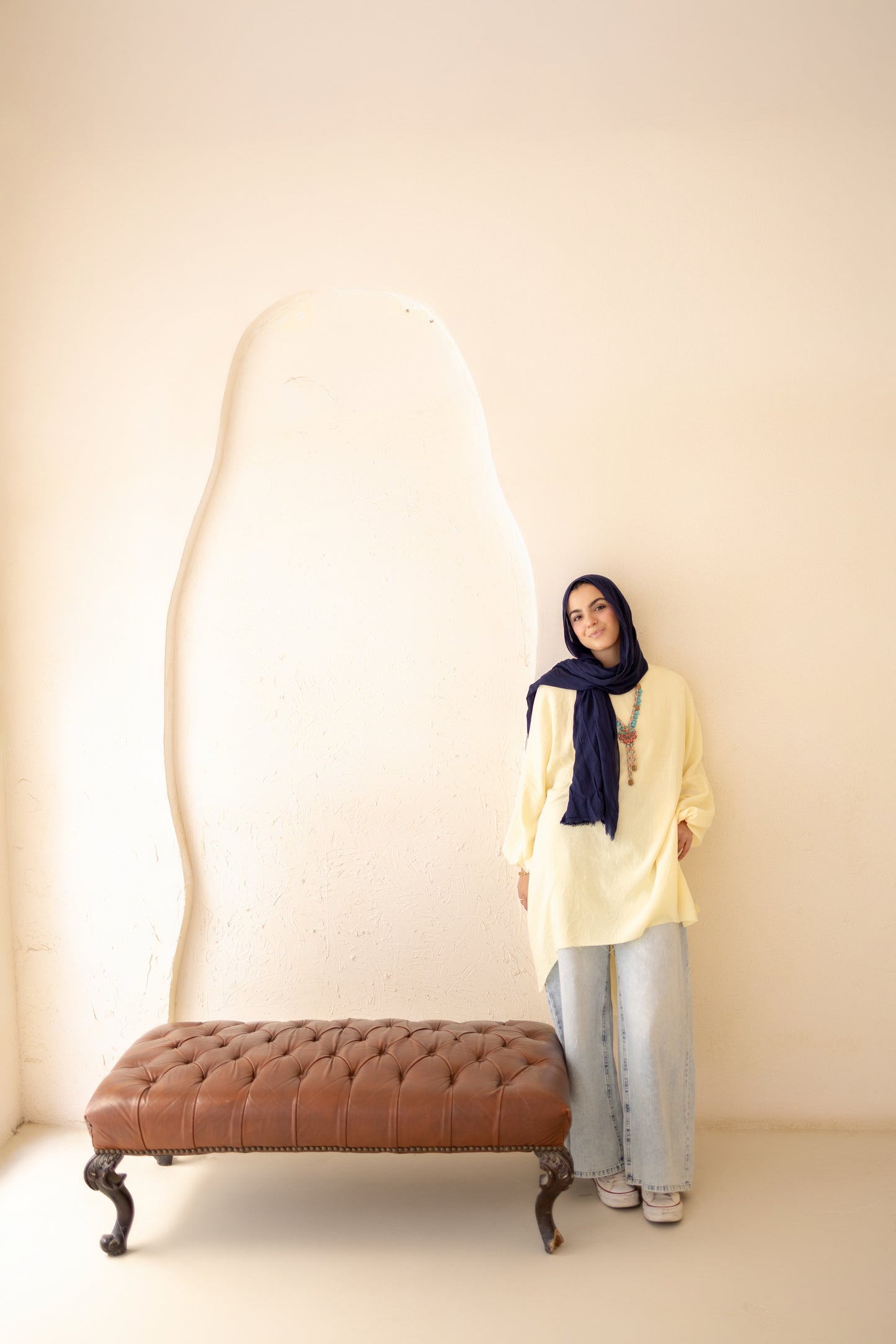 Puffy Sleeves Linen Shirt in Butter Yellow