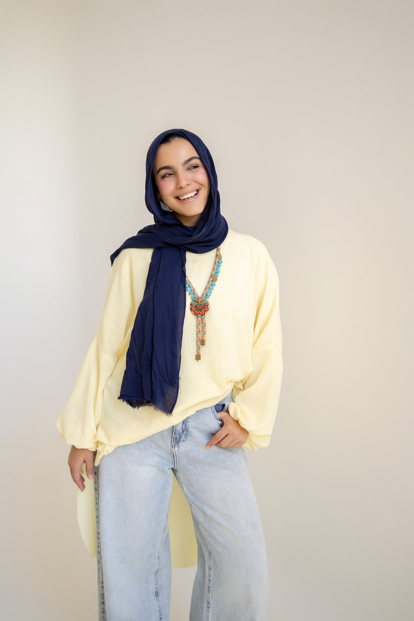 Puffy Sleeves Linen Shirt in Butter Yellow
