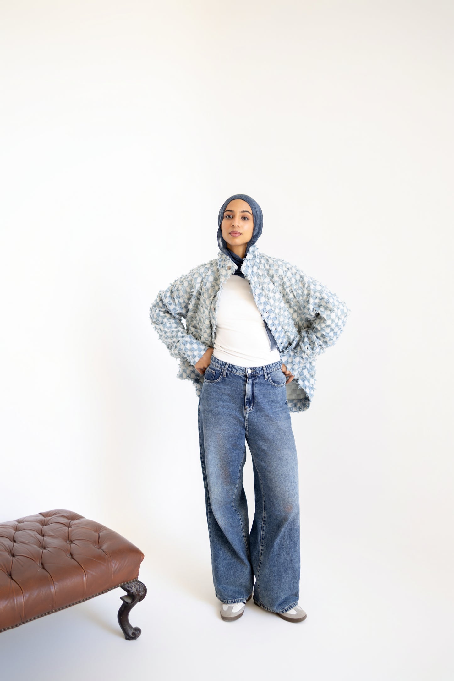 Oversized Patchwork Denim Jacket