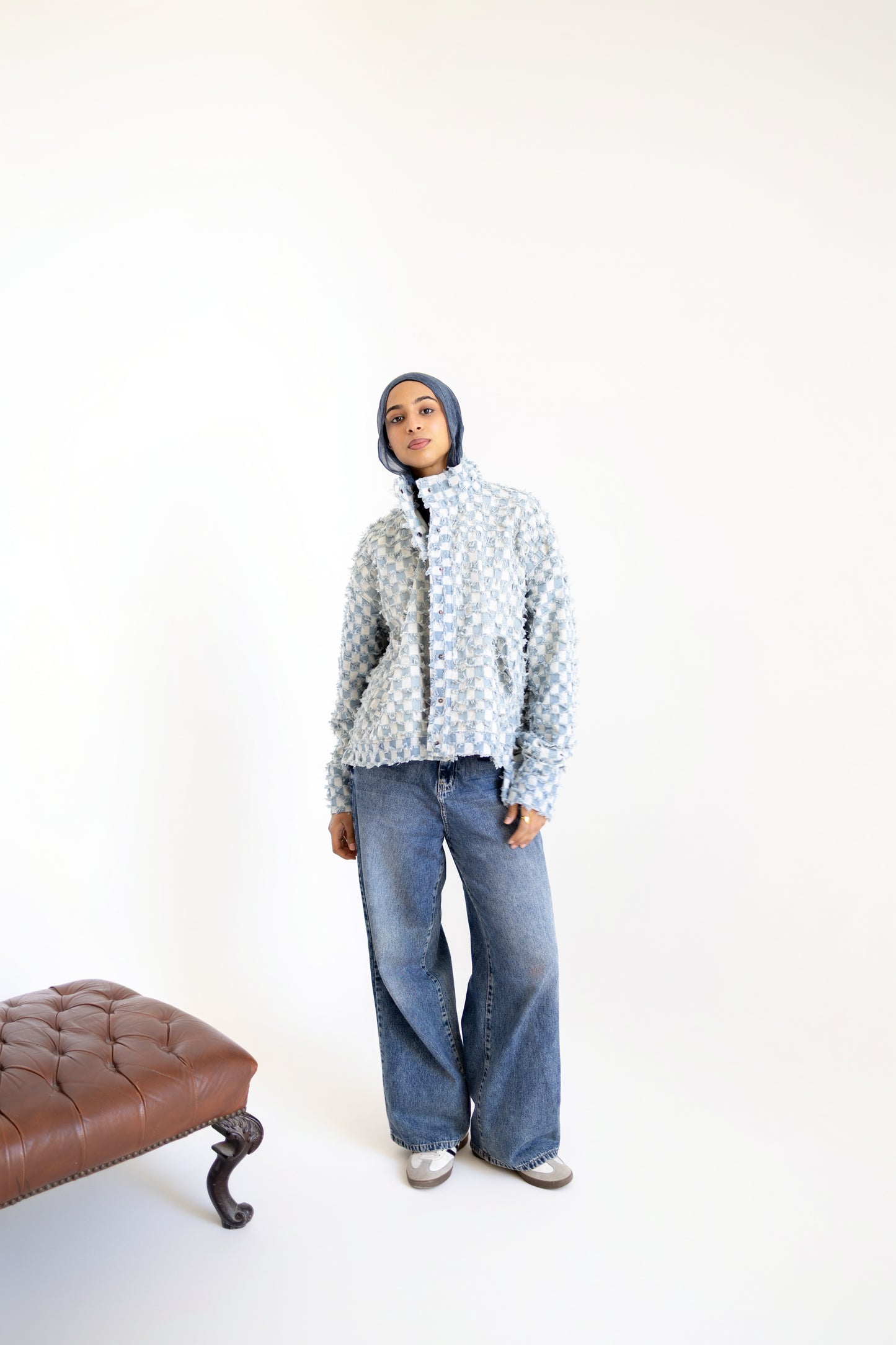 Oversized Patchwork Denim Jacket