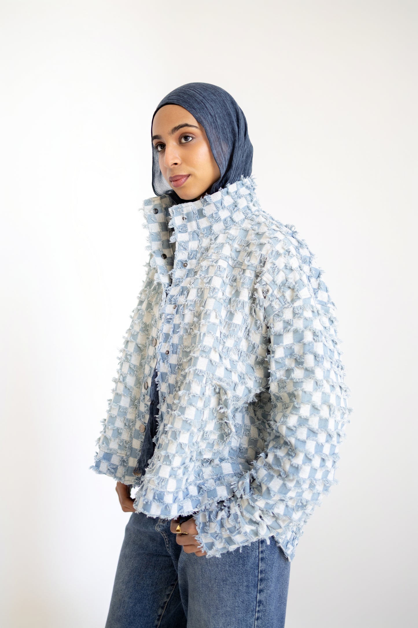 Oversized Patchwork Denim Jacket