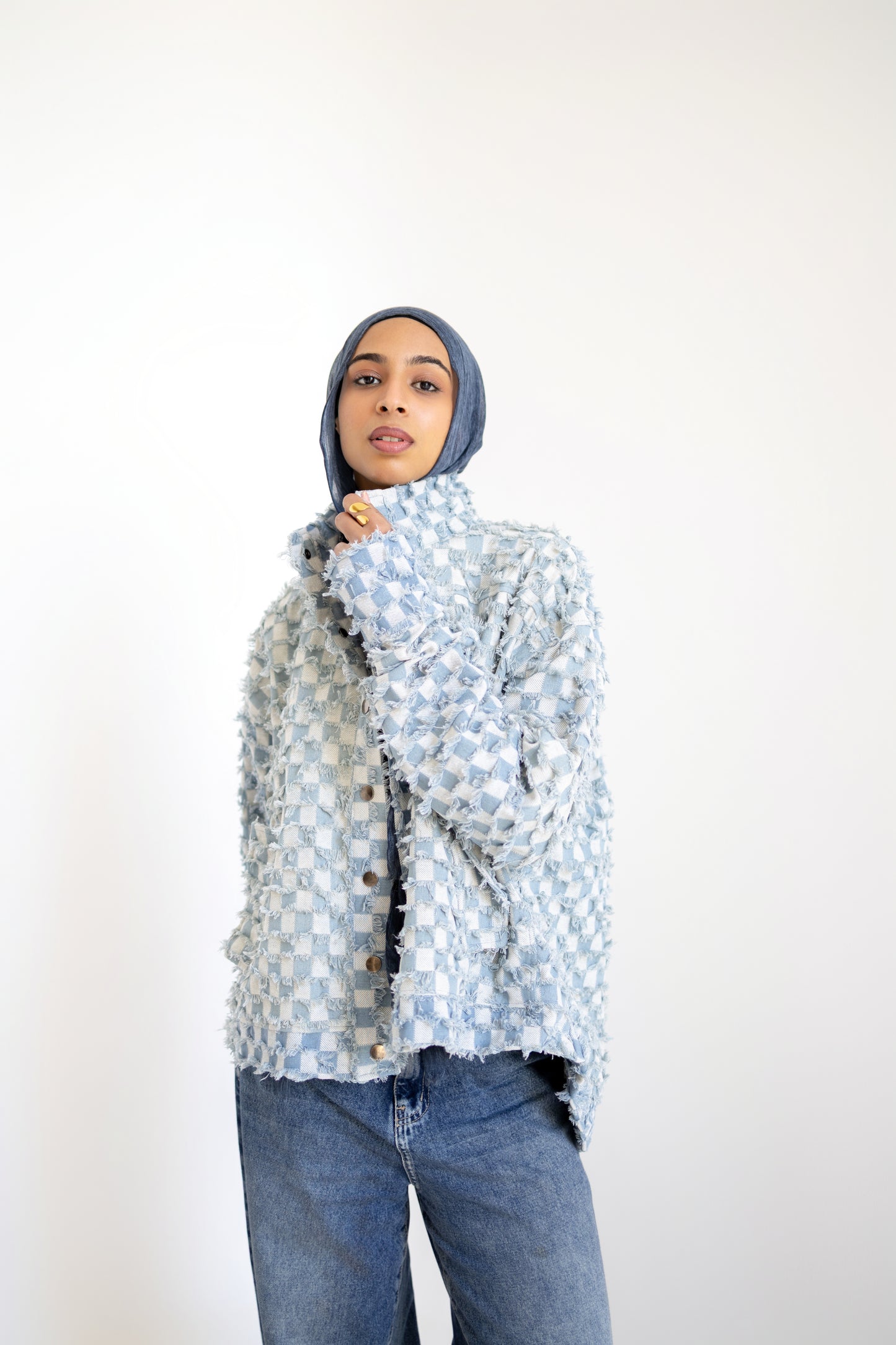 Oversized Patchwork Denim Jacket