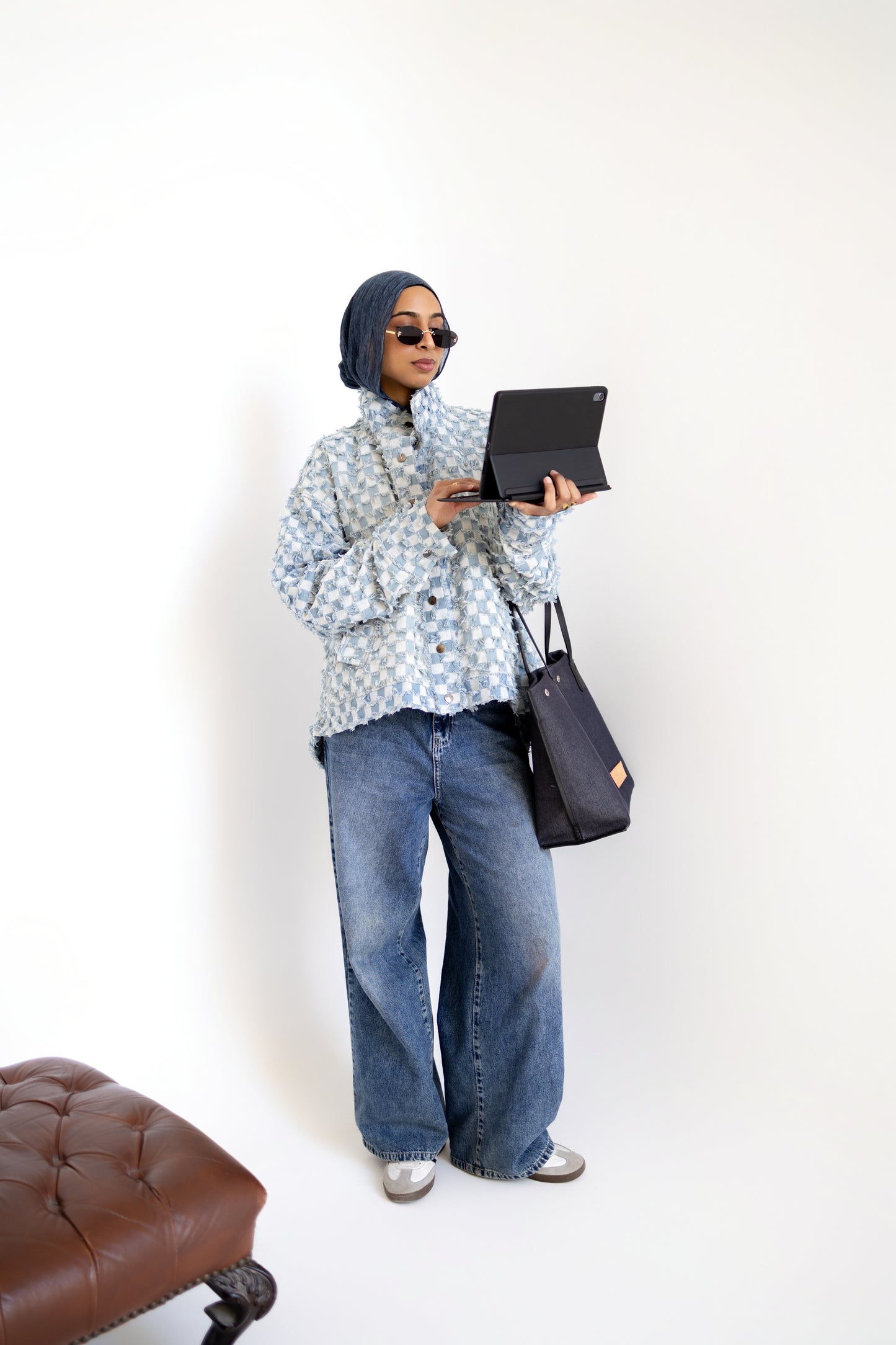 Oversized Patchwork Denim Jacket