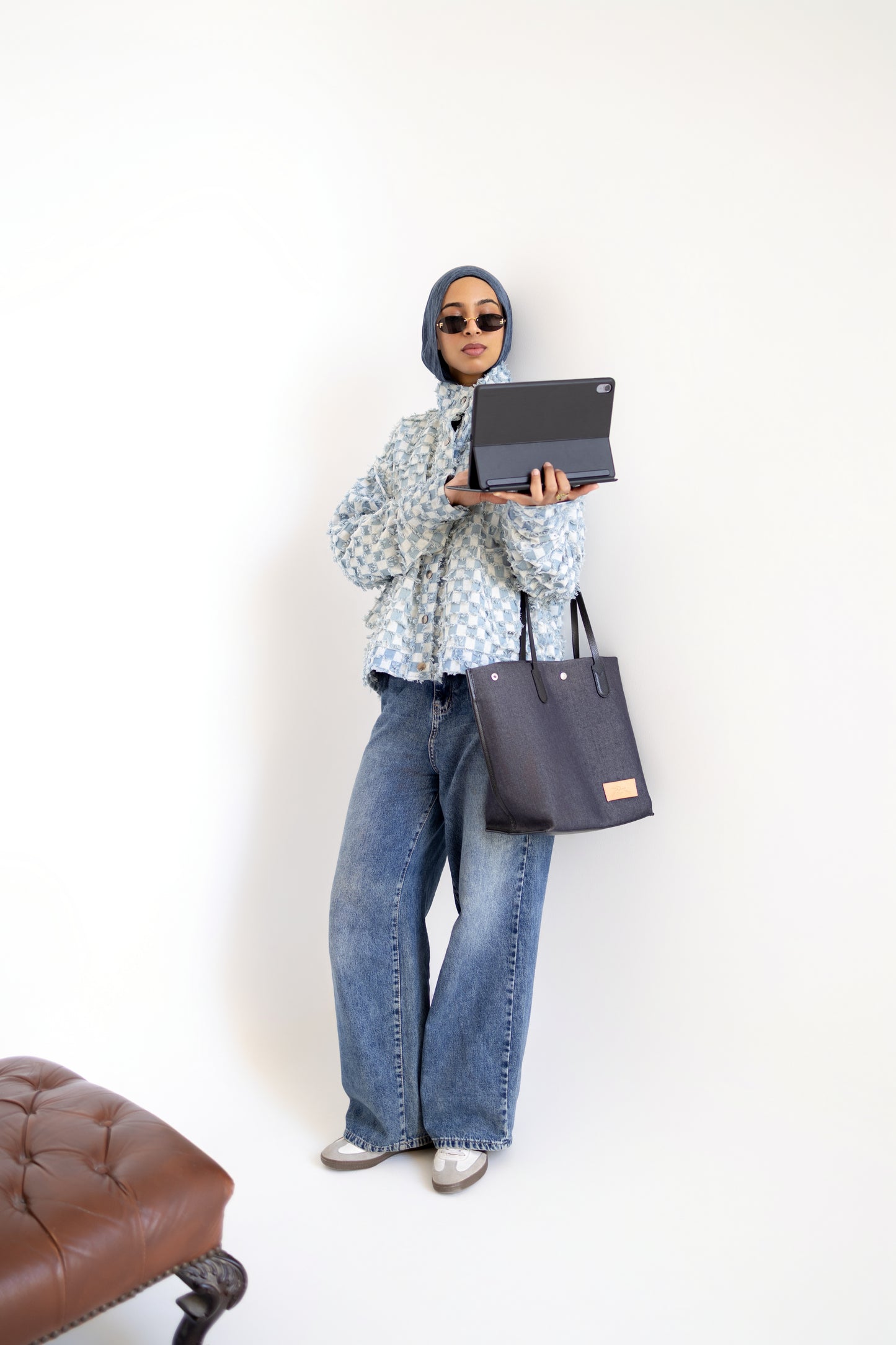 Oversized Patchwork Denim Jacket