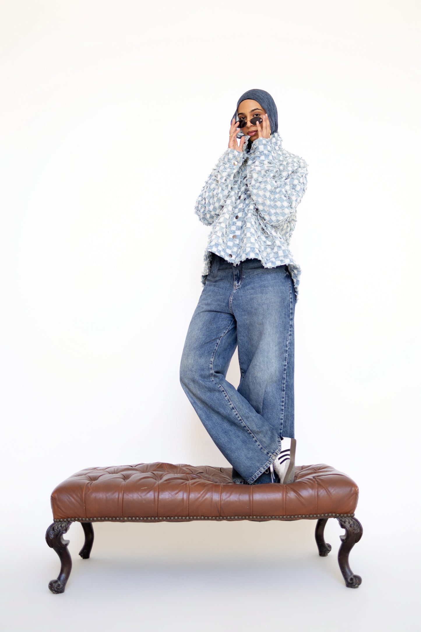 Oversized Patchwork Denim Jacket