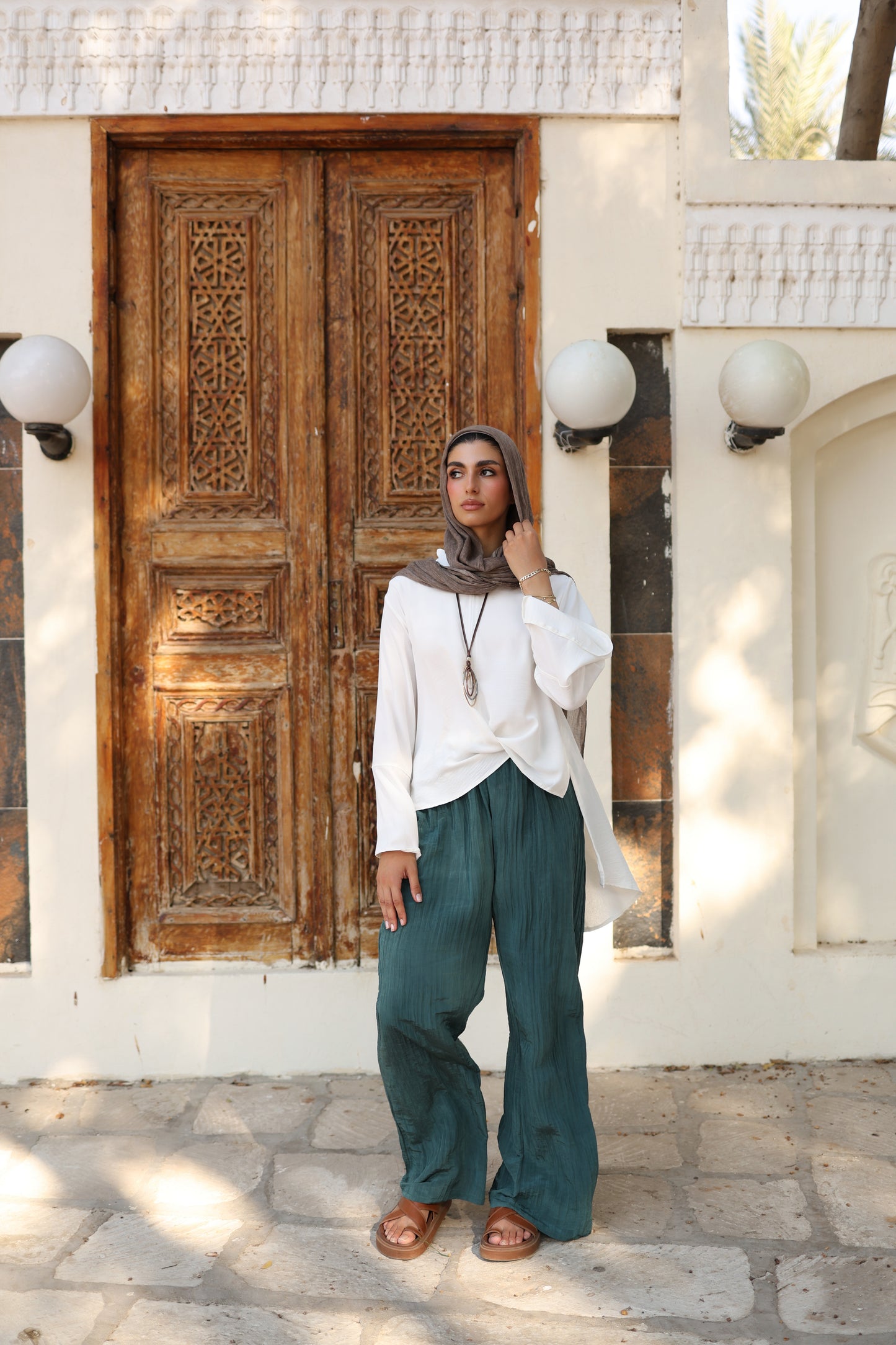 Crushed Pants in Green