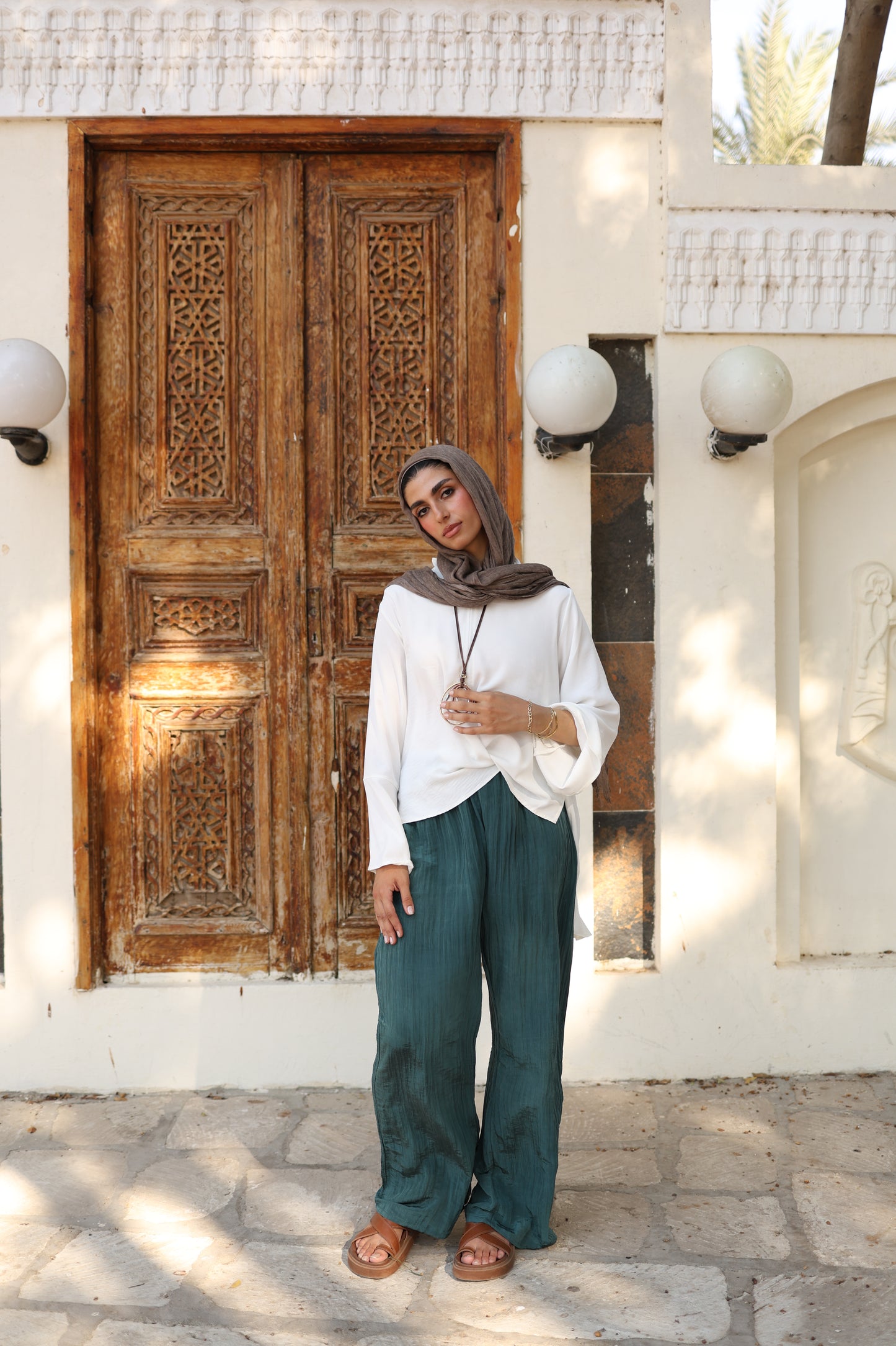 Crushed Pants in Green