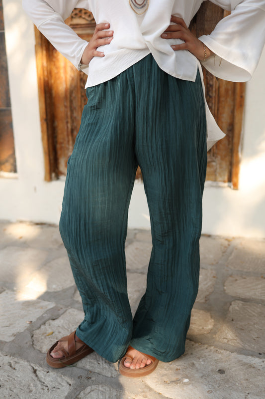 Crushed Pants in Green