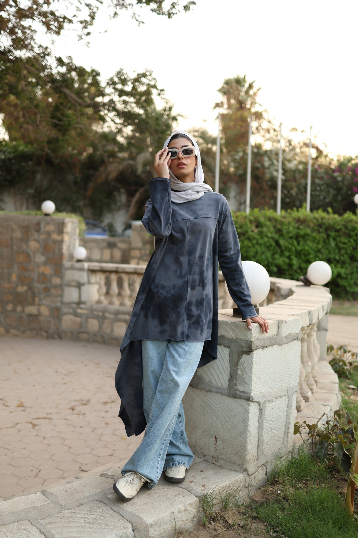 Long Side Top in Tie Dye