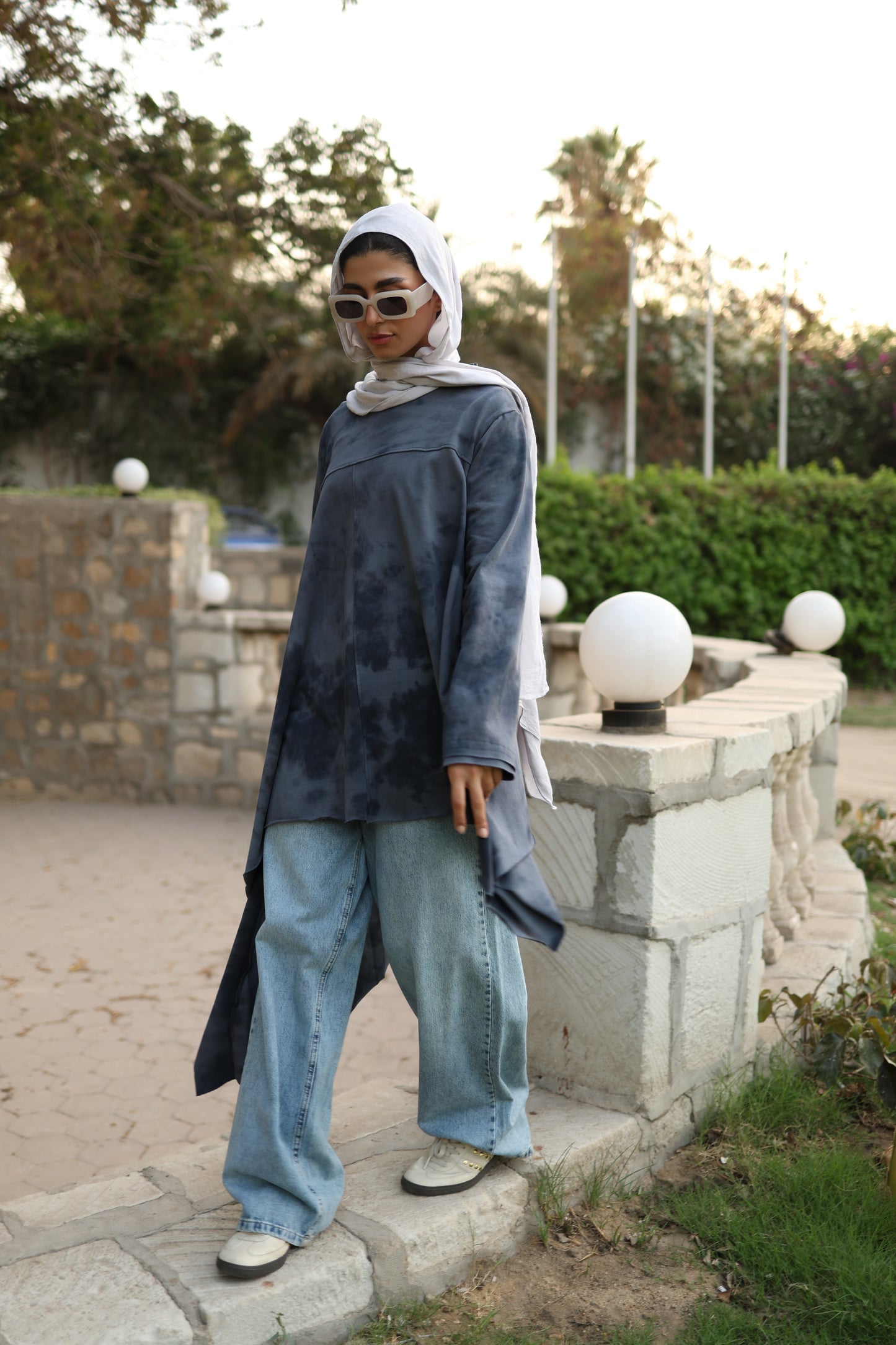 Long Side Top in Tie Dye