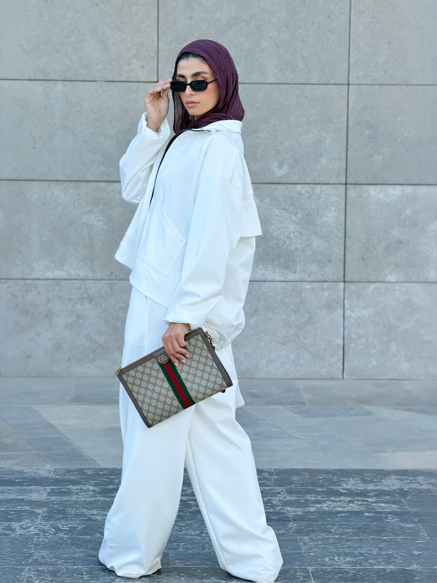 Sport Back Ruffles Set in Off White