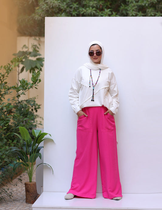 Wide Pants in Pink