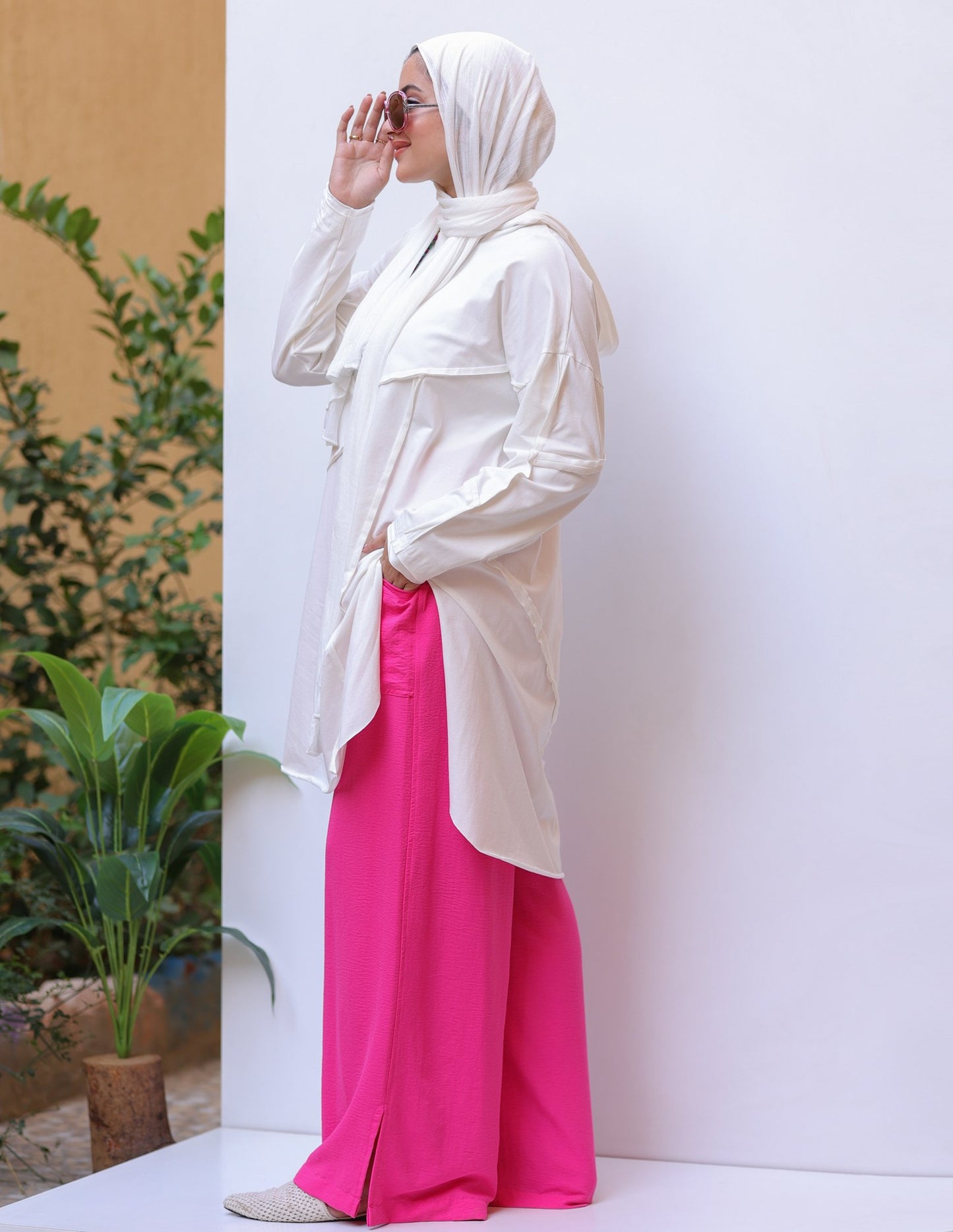 Wide Pants in Pink