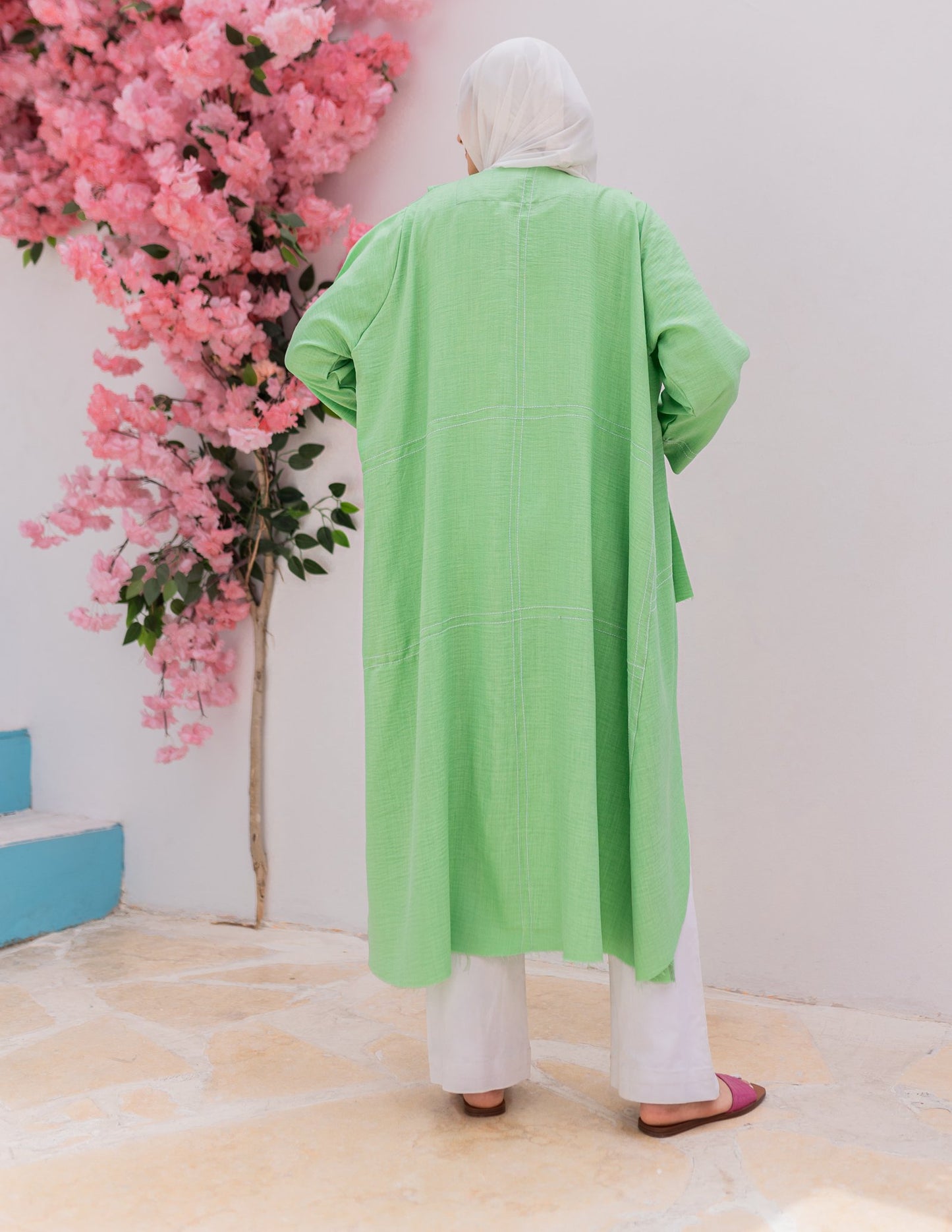 Stitch Kimono in Apple Green