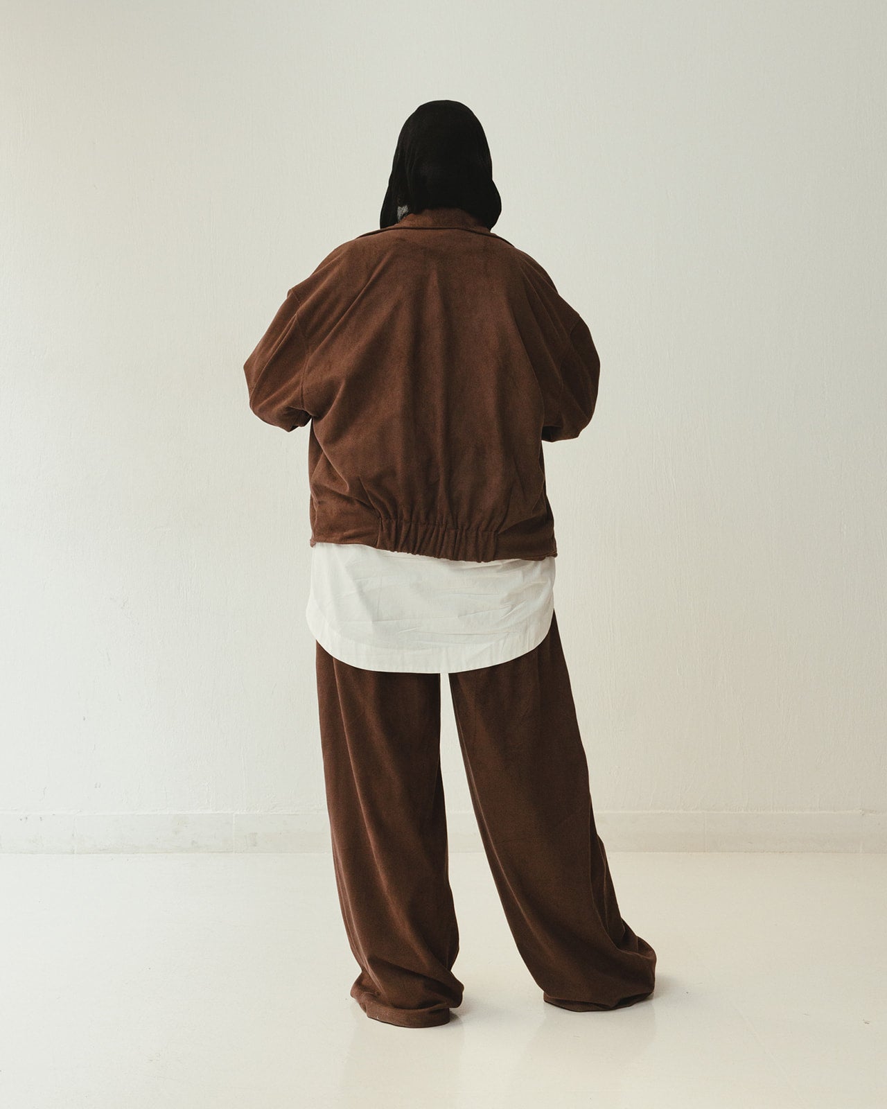 Suede Bomber jacket in Brown