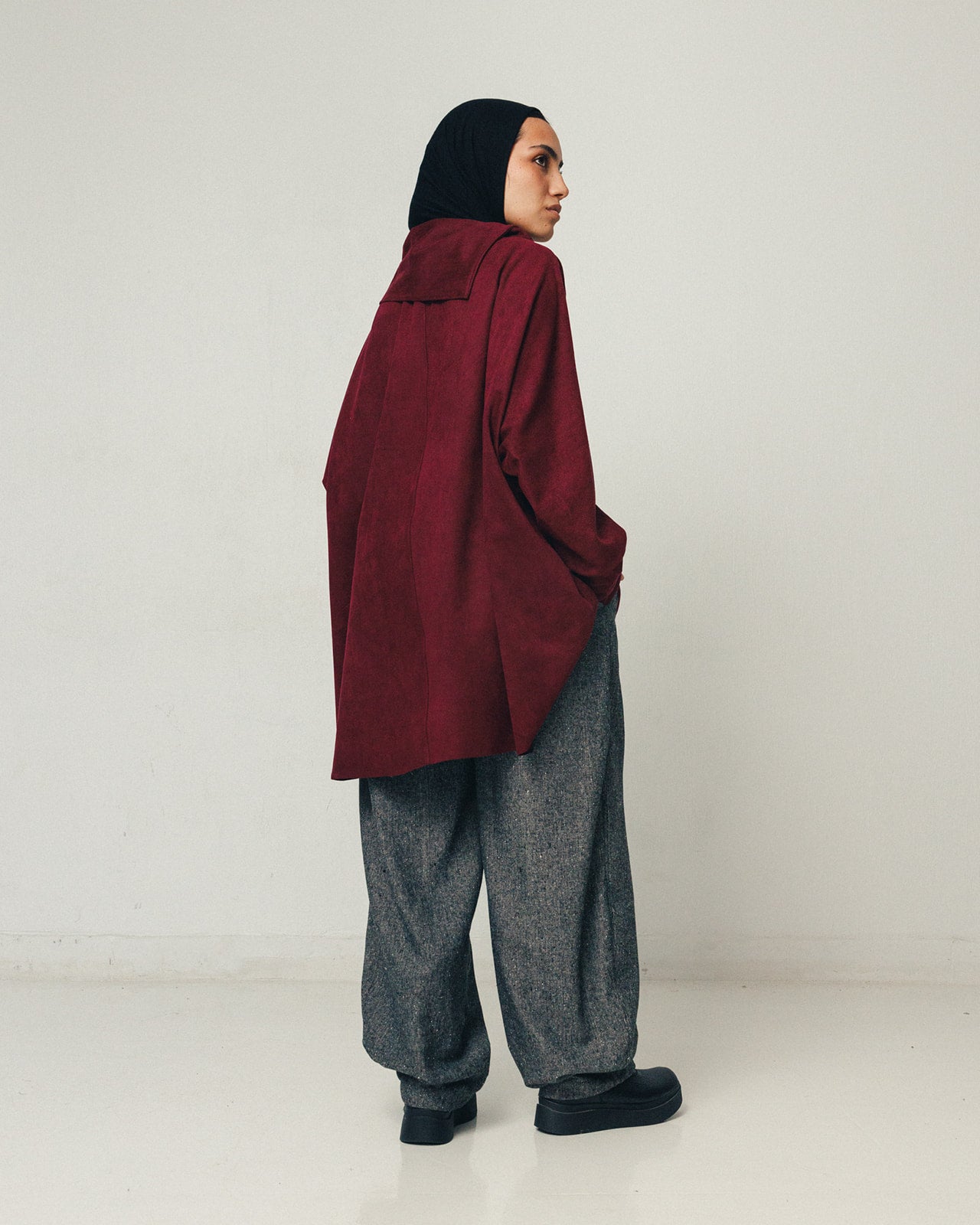 Turtle Neck Top in Burgundy