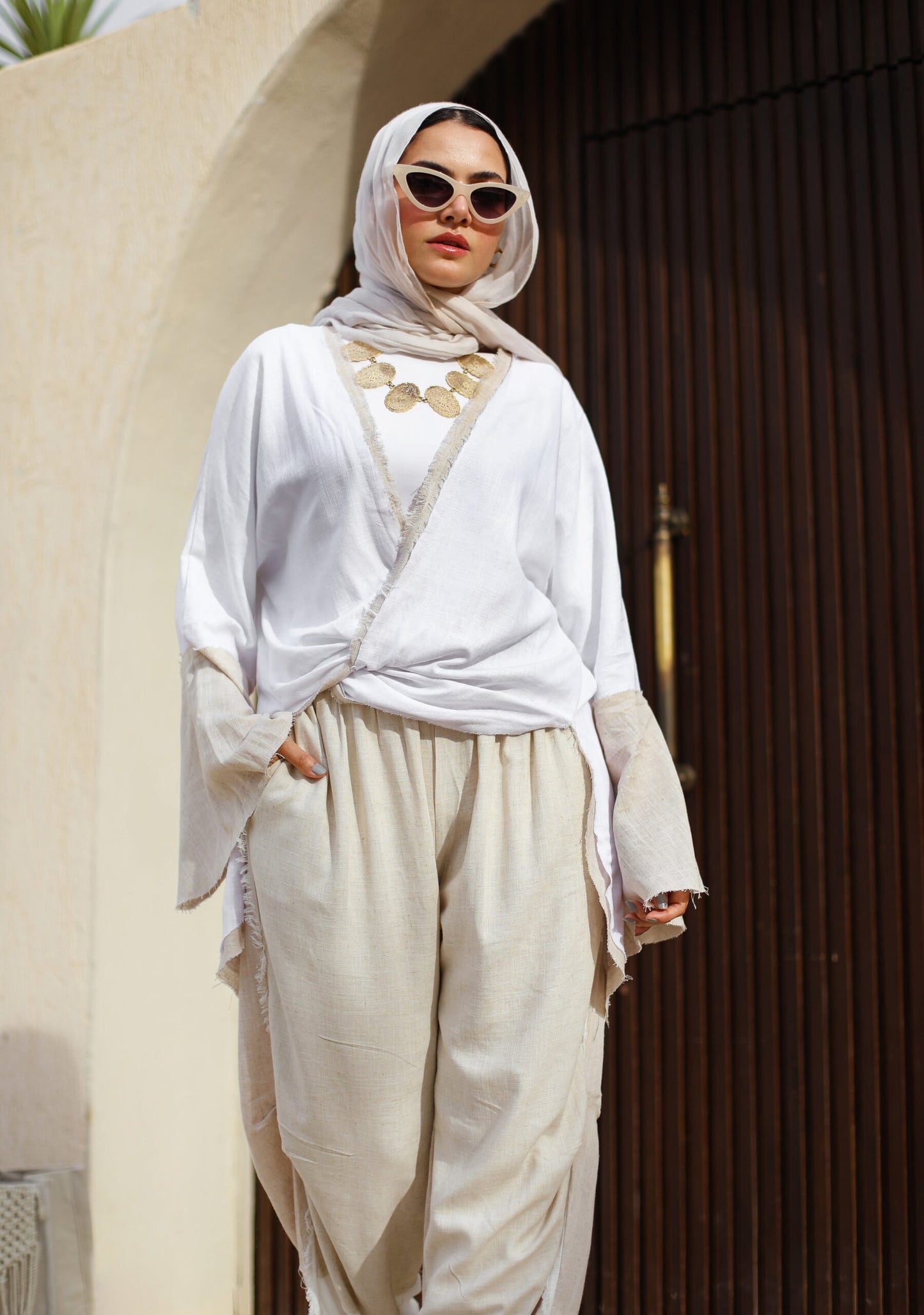 Patchwork Linen Pants